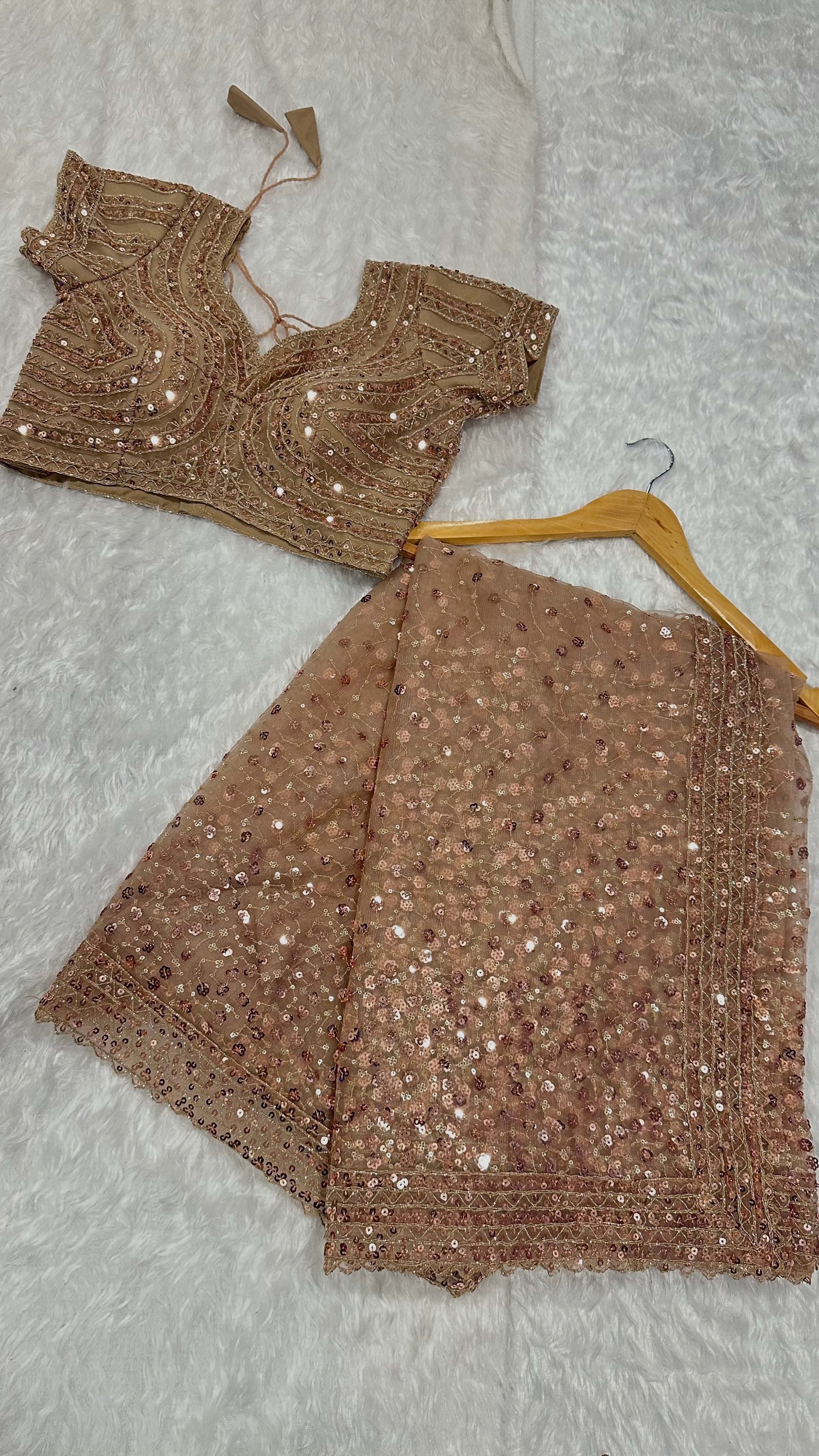 Party Wear Designer Saree With Sequence & Dori Work
