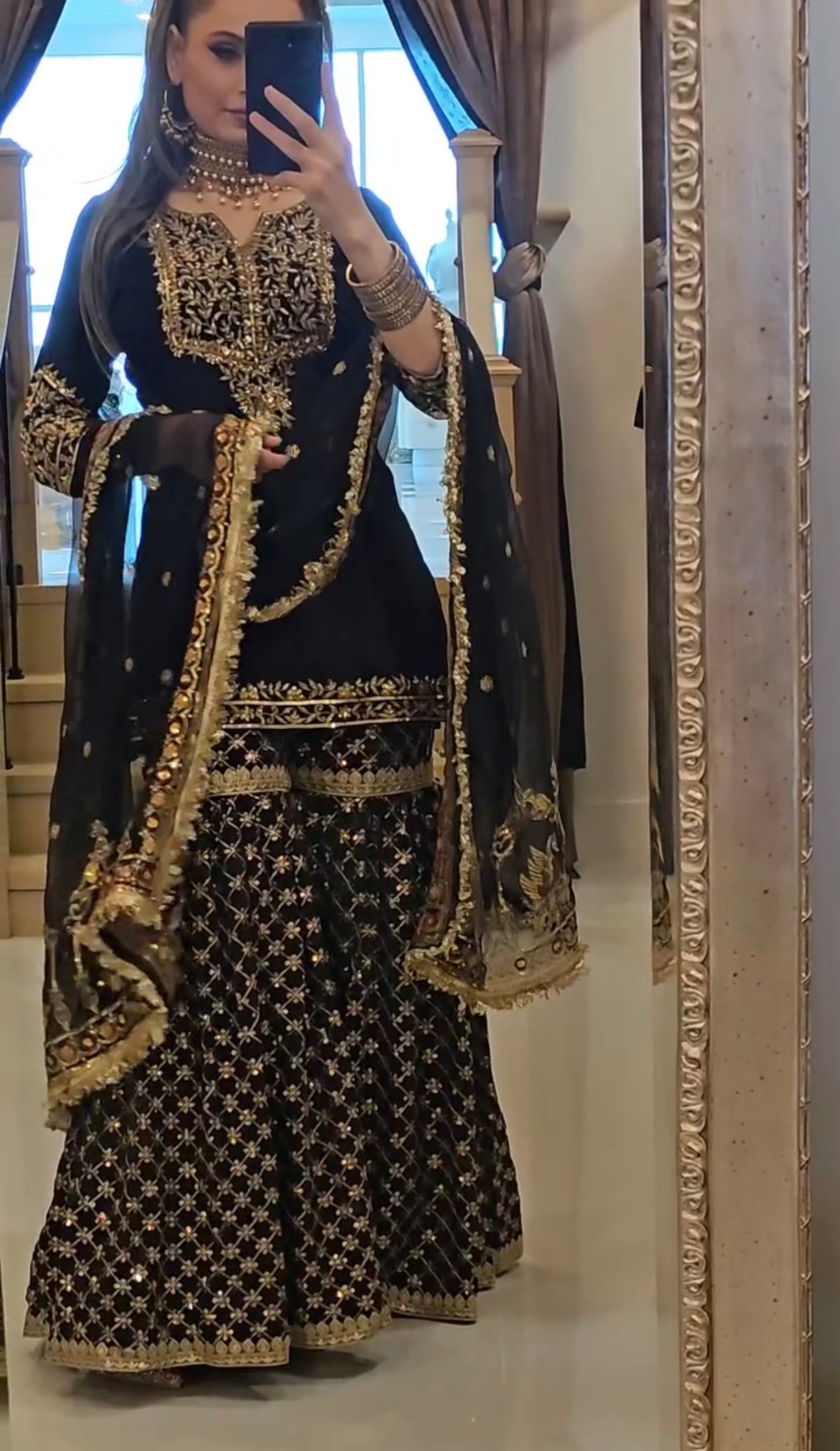 Designer Party Wear Look Top-Plazzo And Dupatta With Heavy Embroidery Work