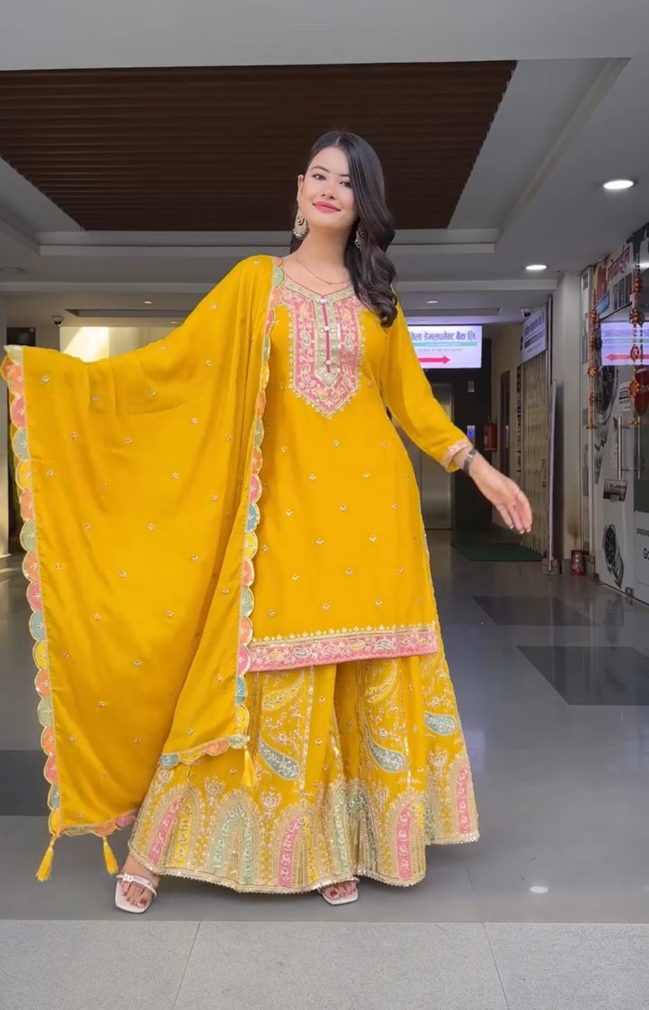 Party Wear Look Fancy Top-Dupatta And Fully Stitched Sharara
