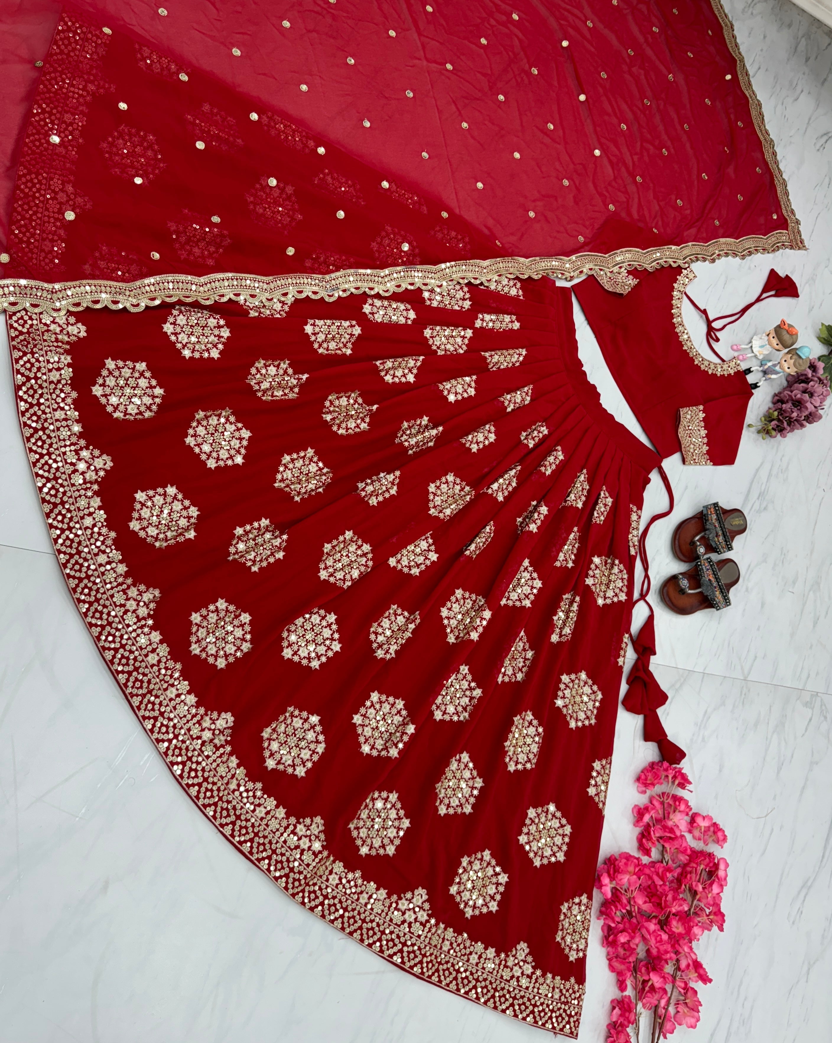 Designer Lehenga-Choli With Embroidery Work