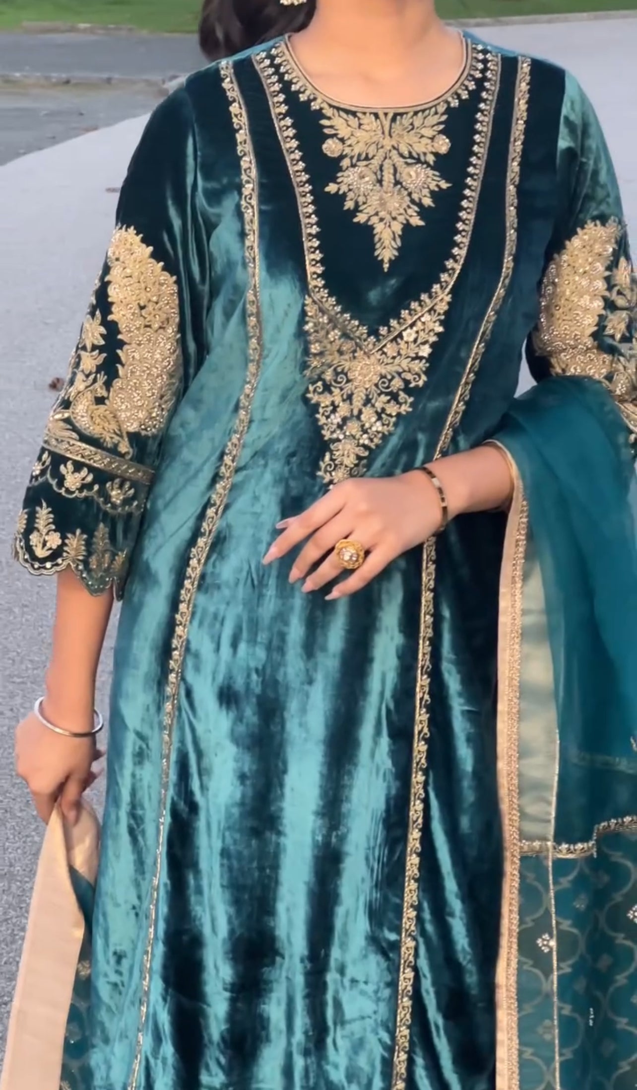 Designer Party Wear Look Top-Dupatta and Fully Stitched Bottom