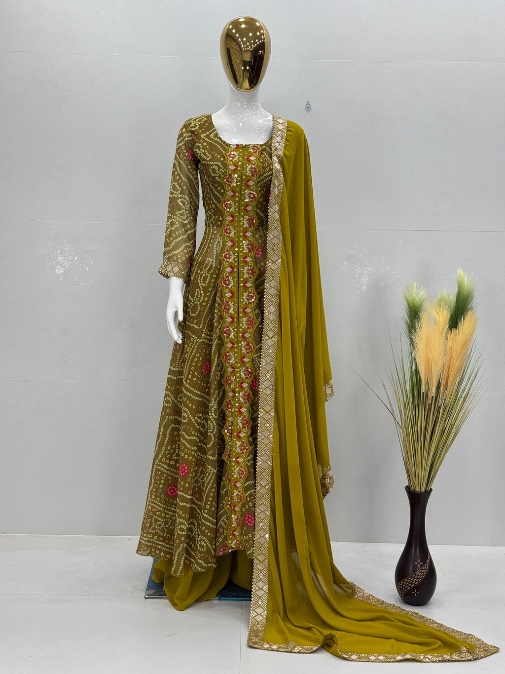 Designer Party Wear Fancy Cut Top With Plazzo Suit Set