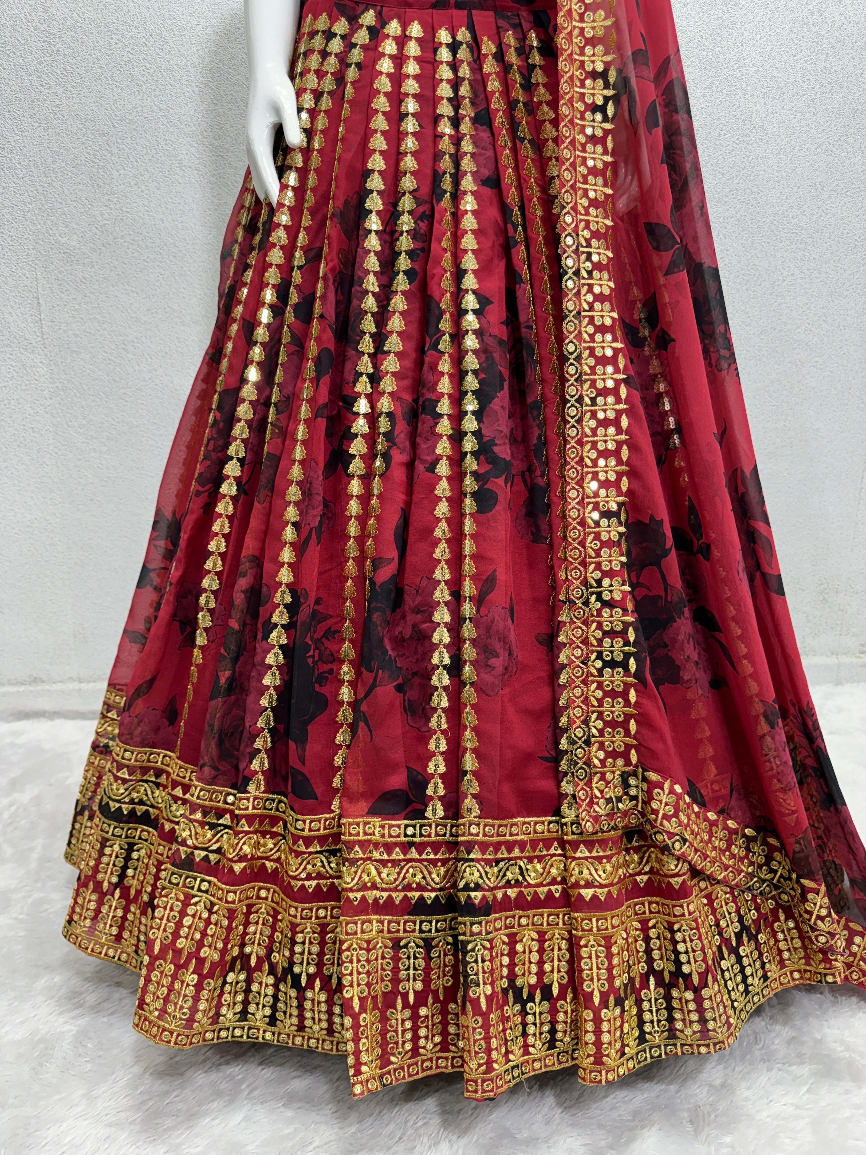Beautiful Party Wear Lehenga Choli & Dupatta With Digital Print