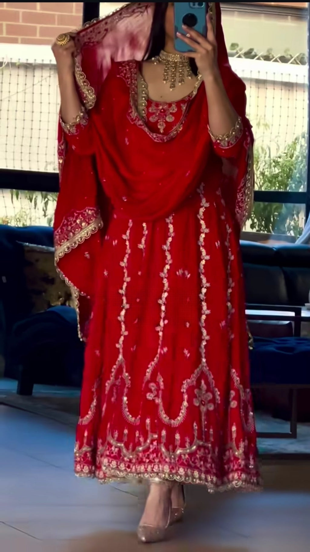 Party Wear Look Anarkali Gown With Sequence And Embroidery Work