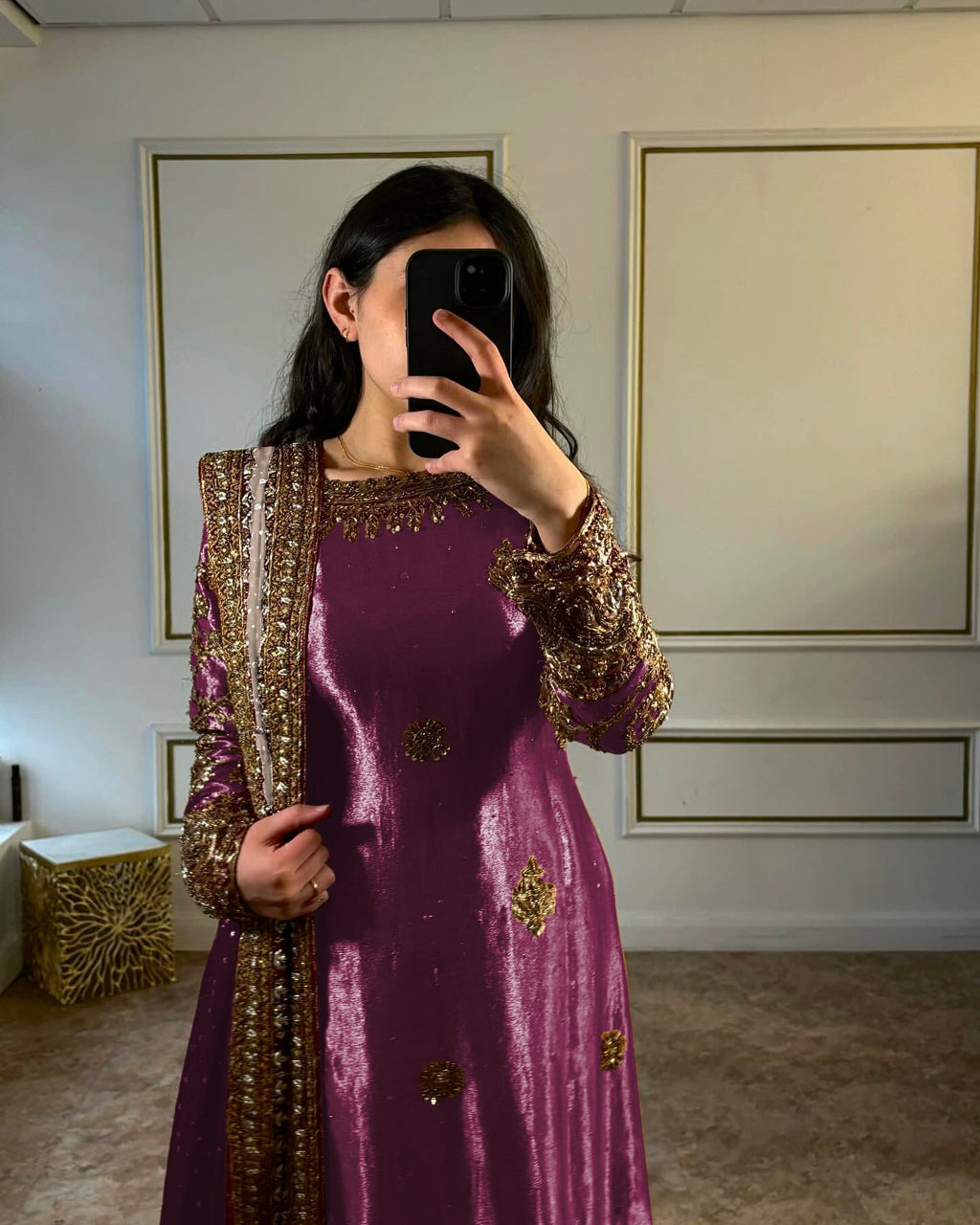 पार्टी वियर लुक डिज़ाइनर टॉप-बॉटम और दुपट्टा