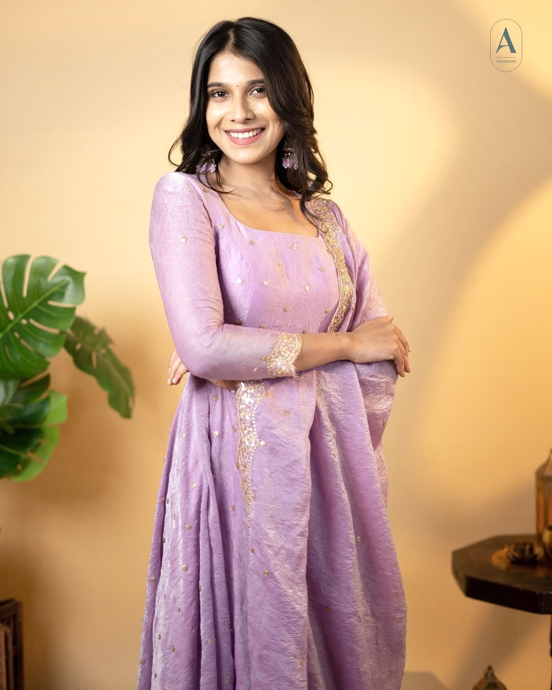 Designer Party Wear Look Fancy Gown, Dupatta & Bottom