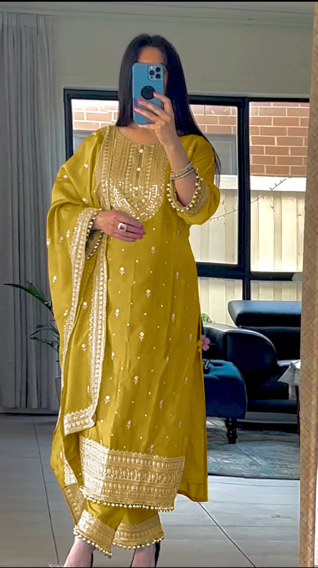 Fancy Top-Bottom And Dupatta With Heavy Embroidery Sequence Work