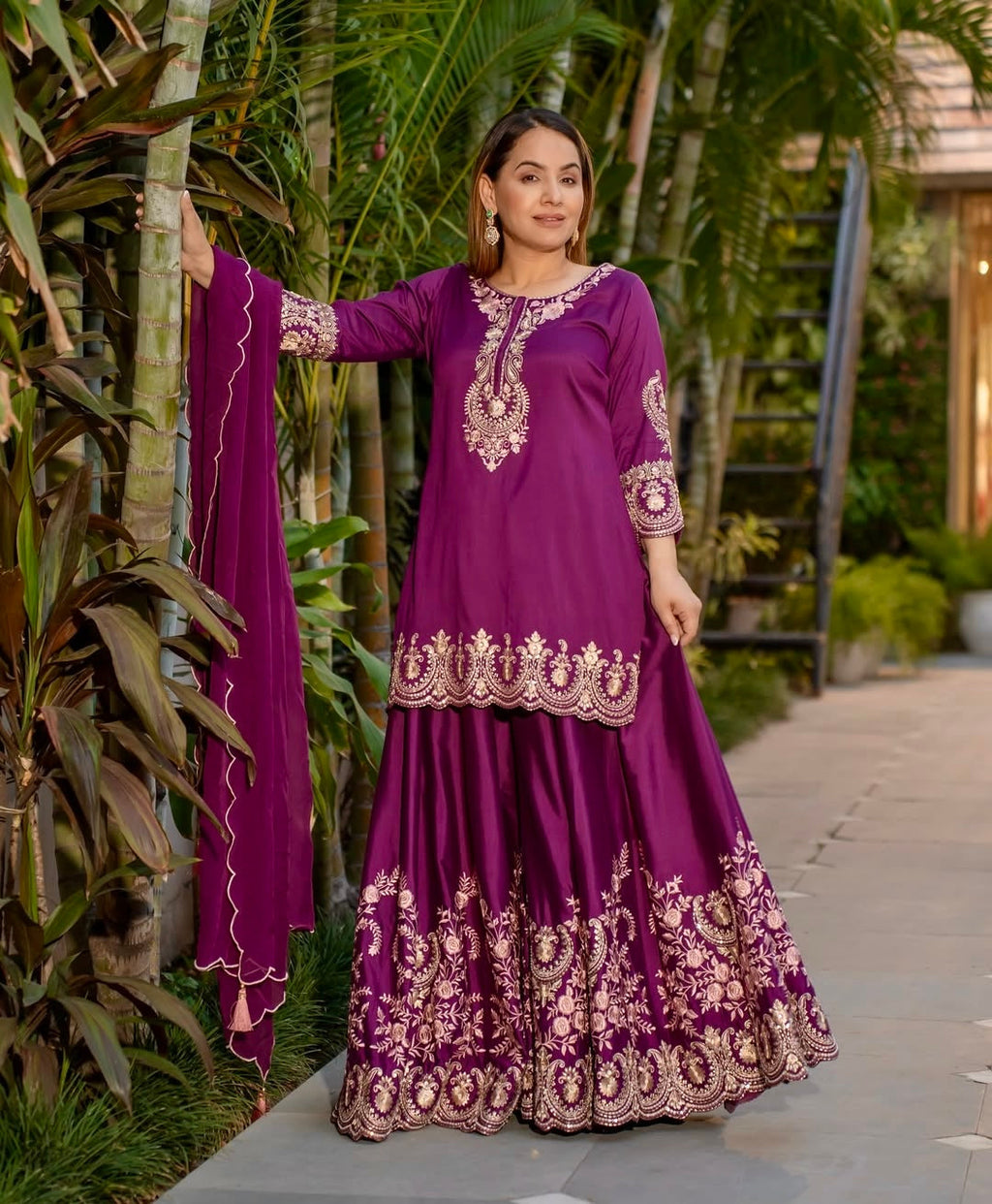Party Wear Beautiful Top-Bottom And Dupatta