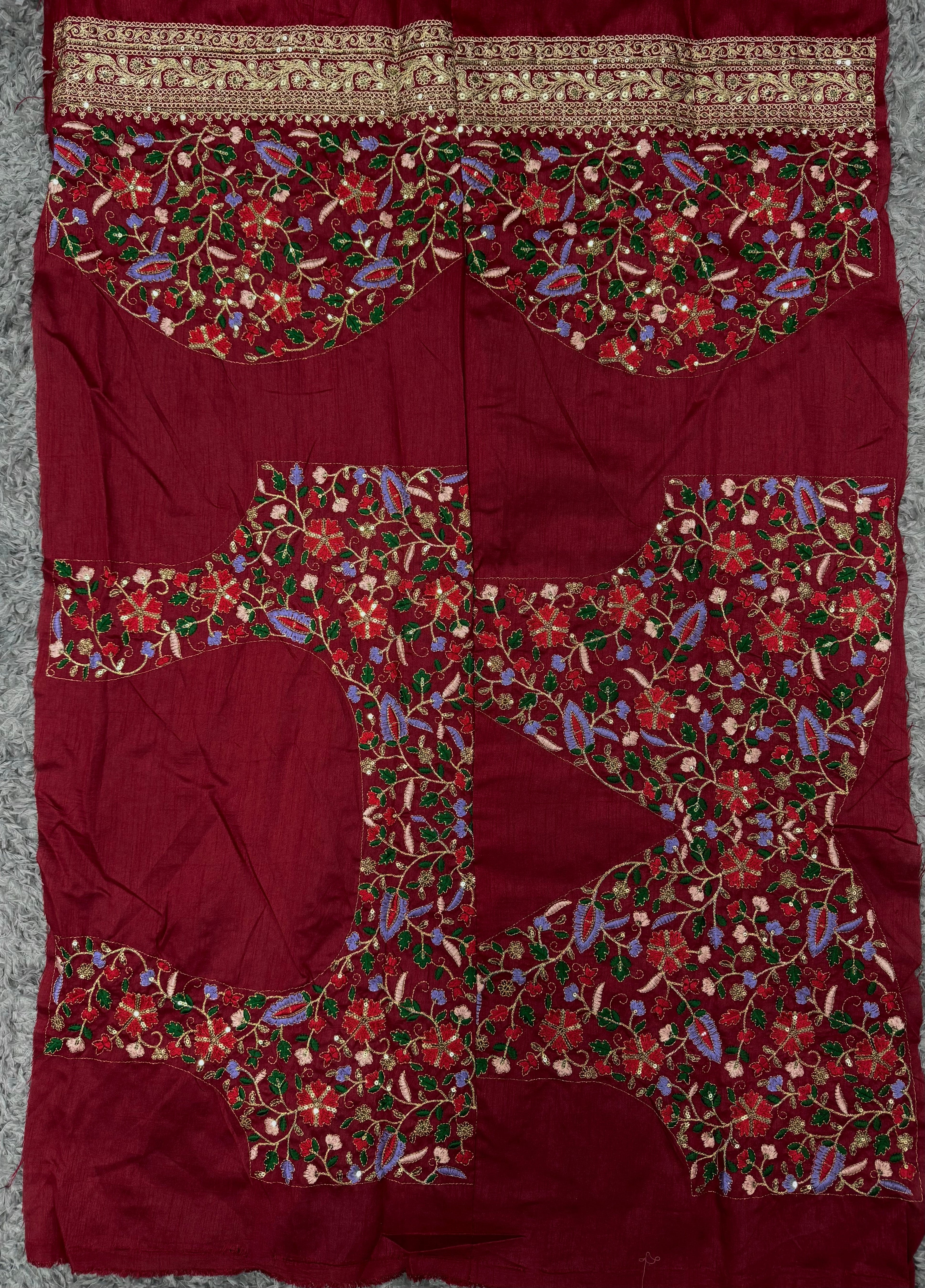 Designer Saree With Beautiful Sequins And Cording Embroidery Work Lace Border