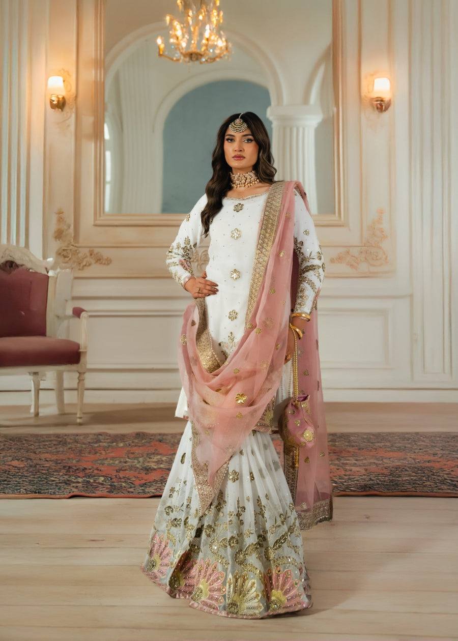 Designer Party Wear Look Top-Plazzo And Dupatta With Heavy Embroidery Work