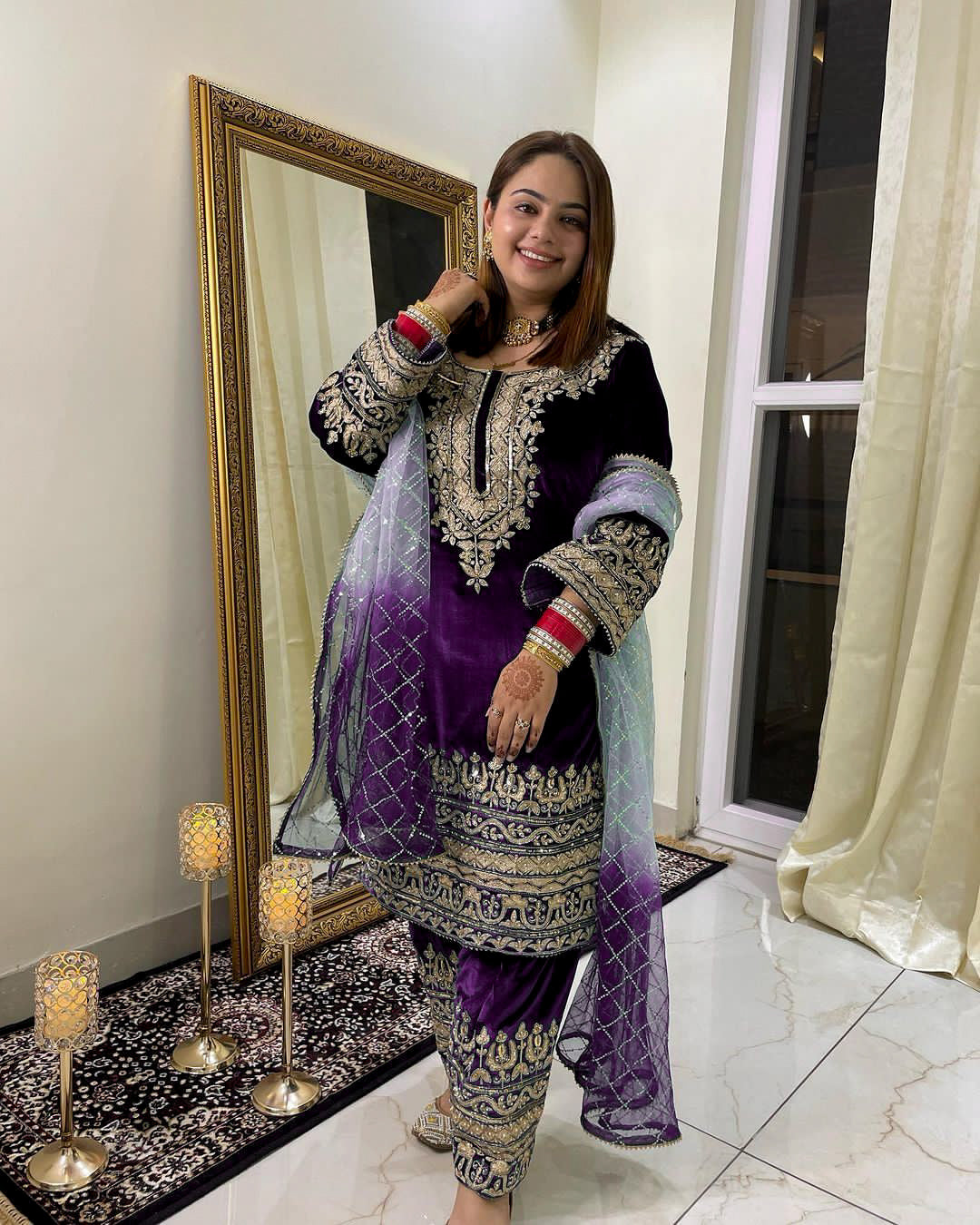 Designer Party Wear Look Top-Bottom And Dupatta