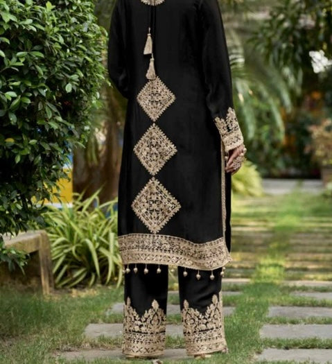 Beautiful Party Wear Top And Plazzo With Dupatta