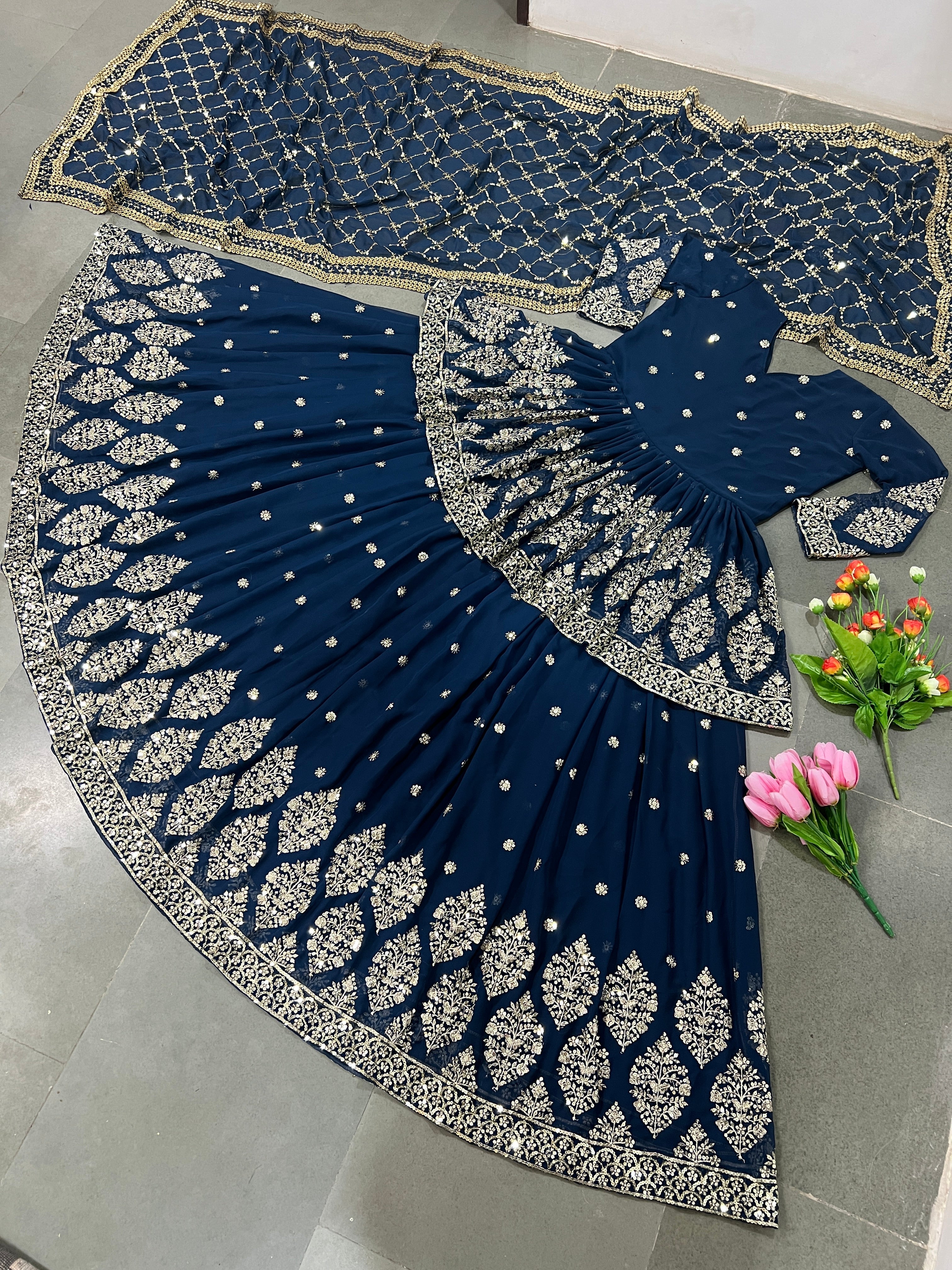 Beautiful Party Wear Top Lehenga And Dupatta