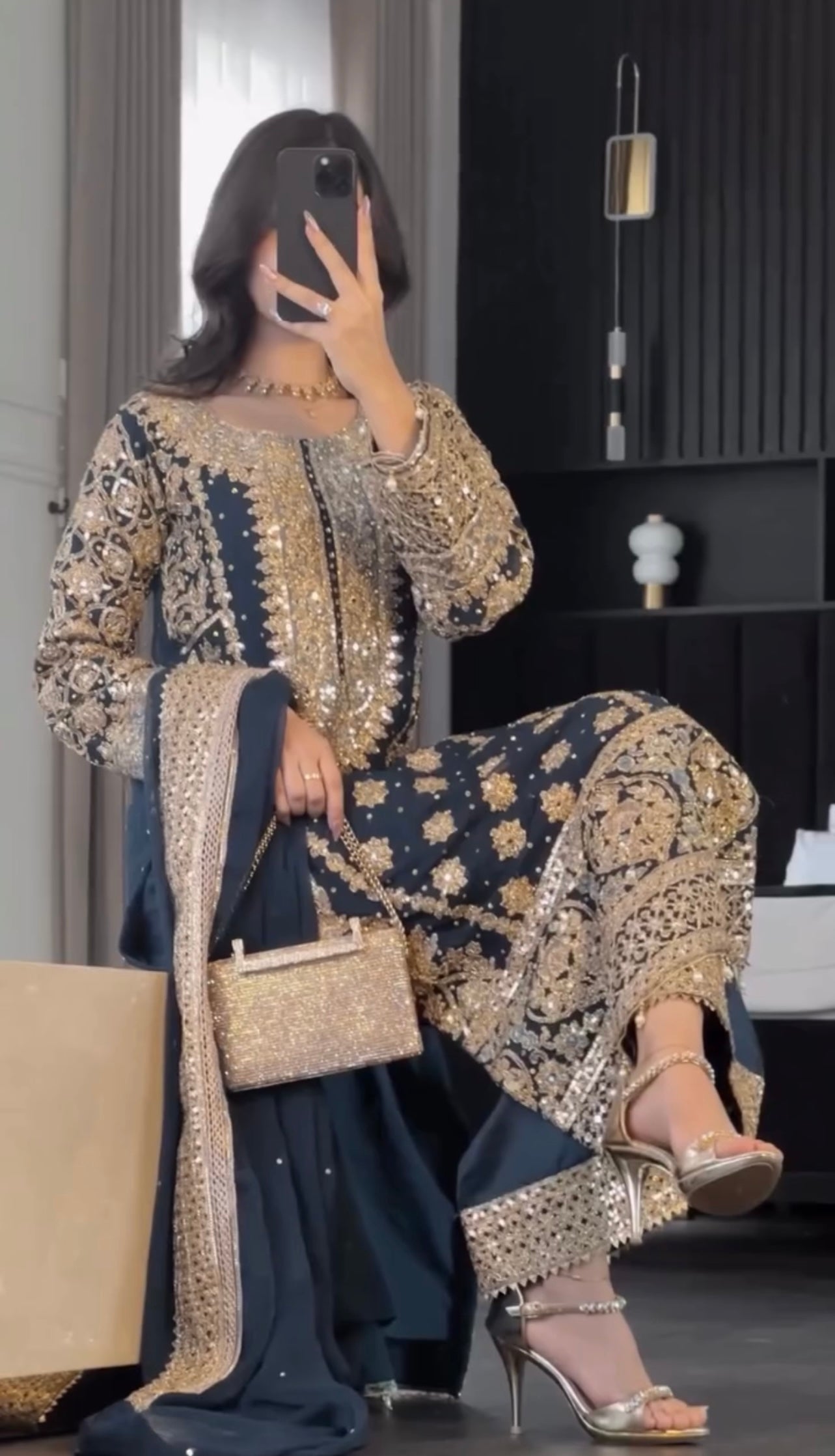 Fancy Top-Bottom And Dupatta With Heavy Embroidery Sequence Work
