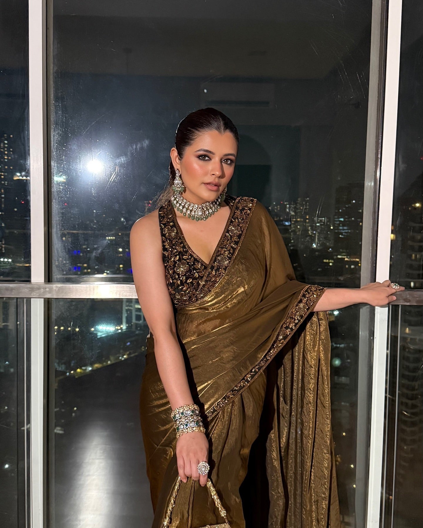 Party Wear Designer Saree With Sequins And Zari Embroidery Work Lace Border