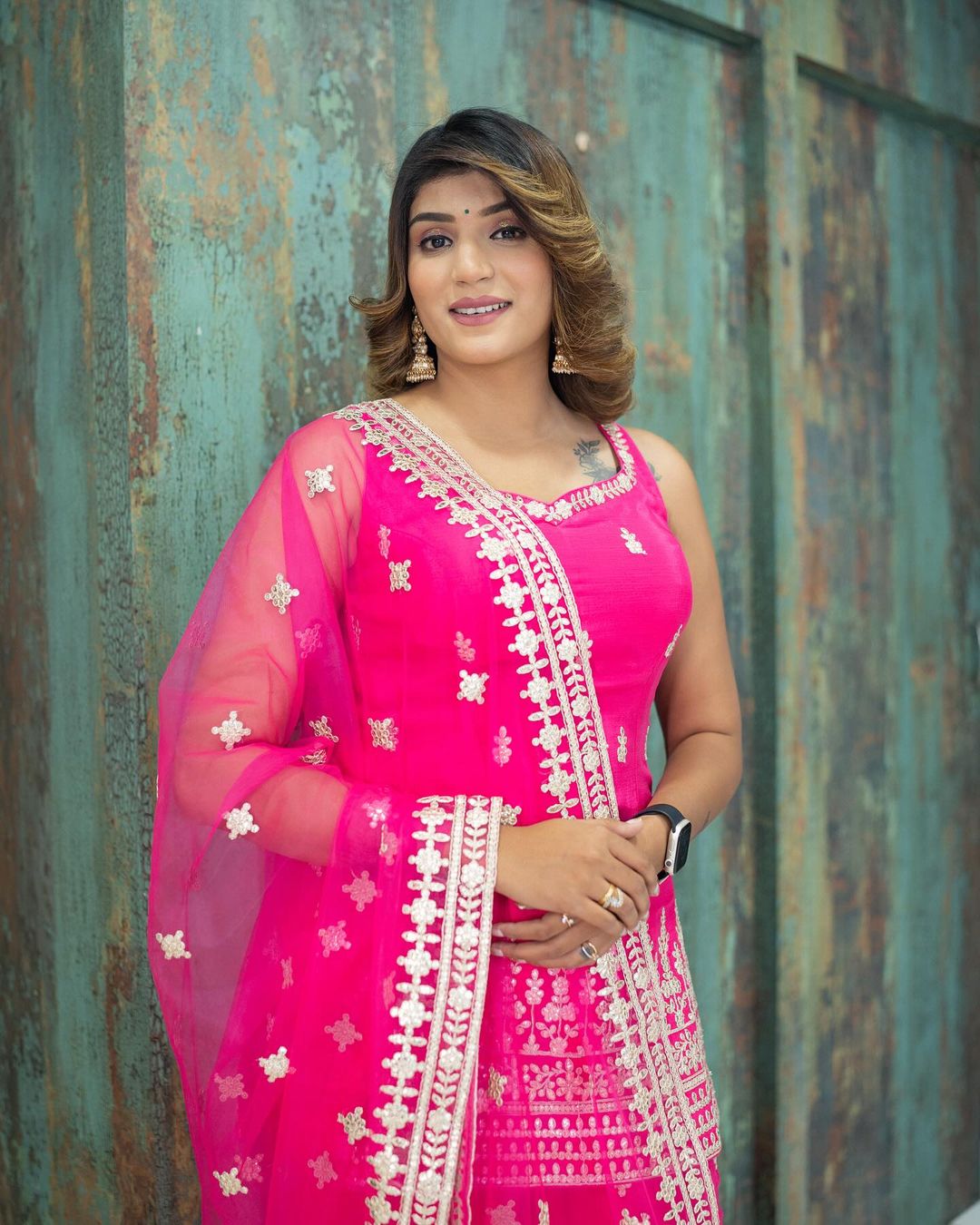 Beautiful Wedding Wear Top Bottom And Dupatta
