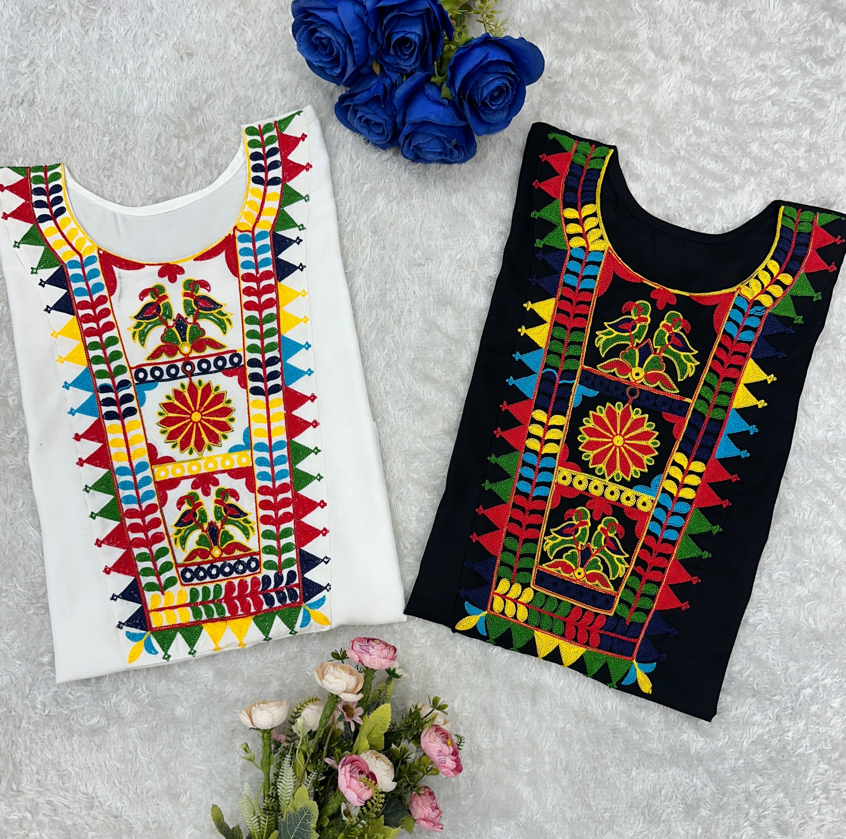 Designer Navratri Special Top With Multi Thread Embroidery Work