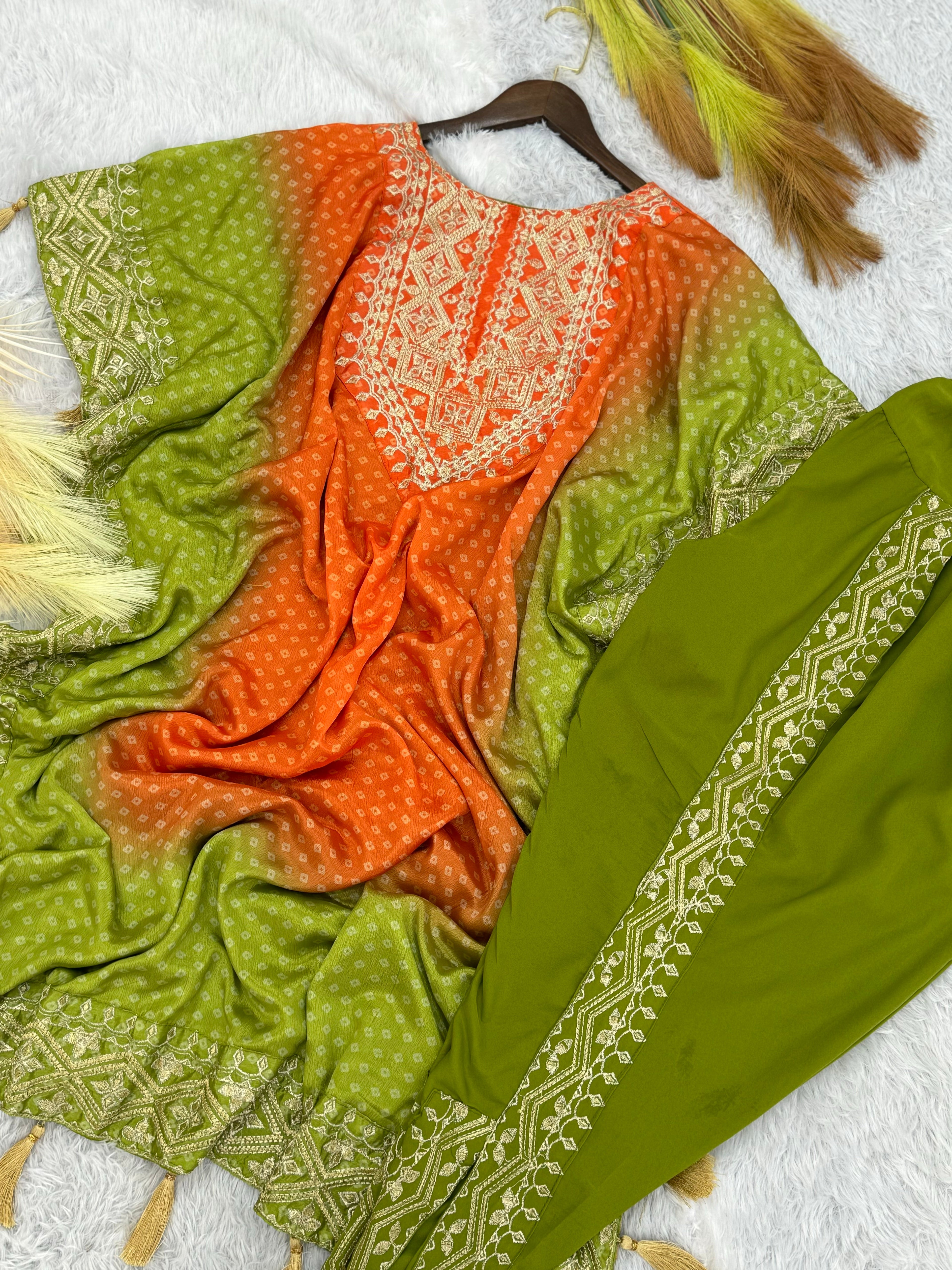 Designer Kaftan And Dhoti Embroidery And Digital Print Work