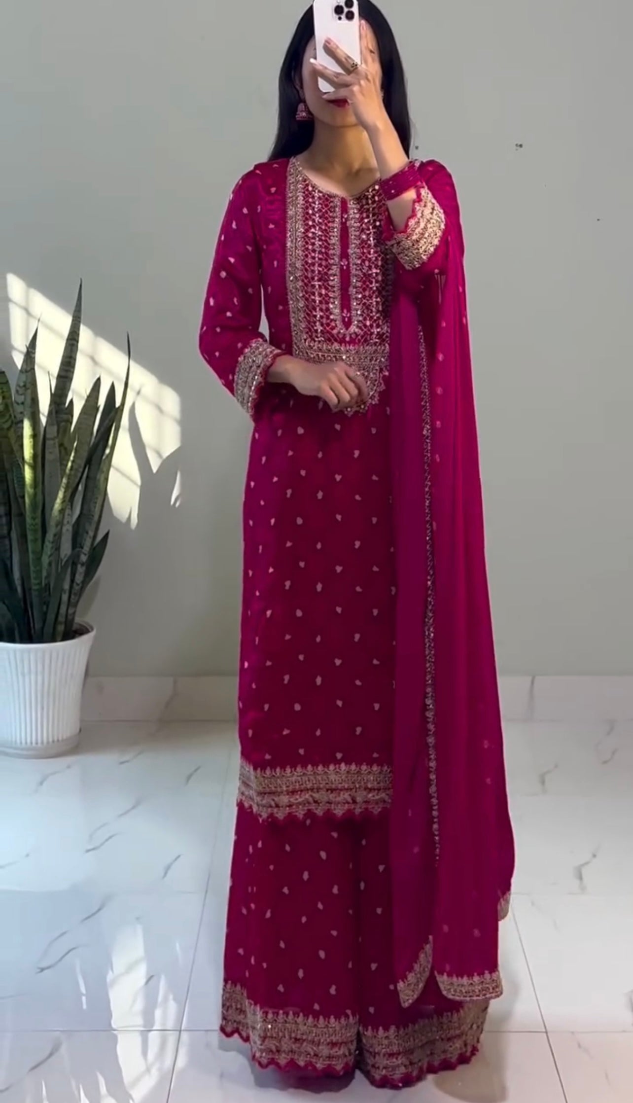 Designer Party Wear Look Fancy Top-Dupatta And Fully Stitched Sharara