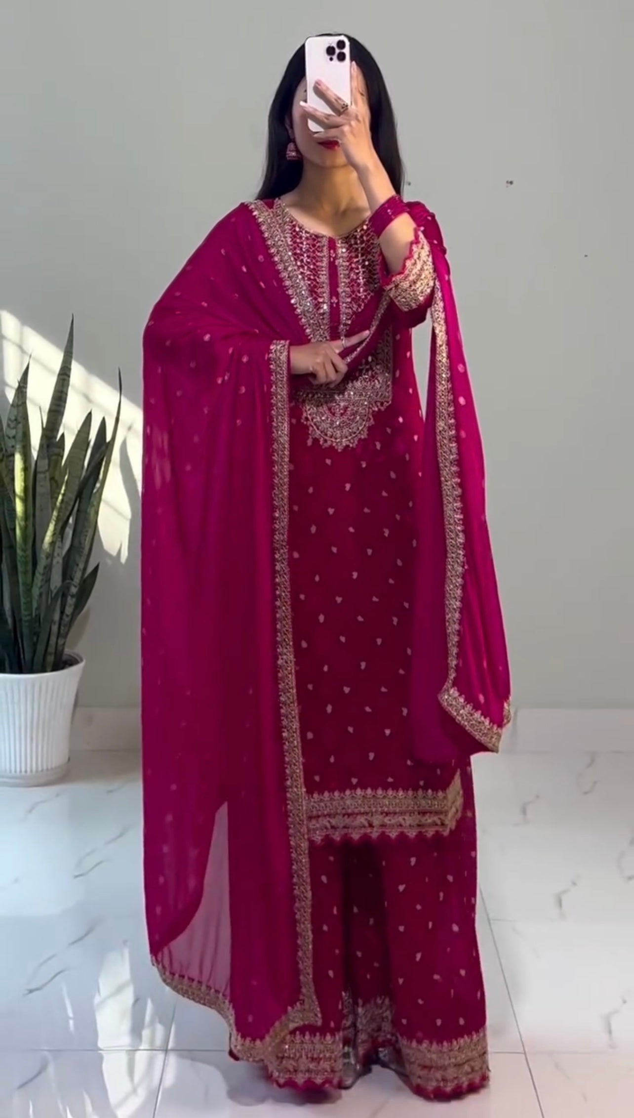 Designer Party Wear Look Fancy Top-Dupatta And Fully Stitched Sharara