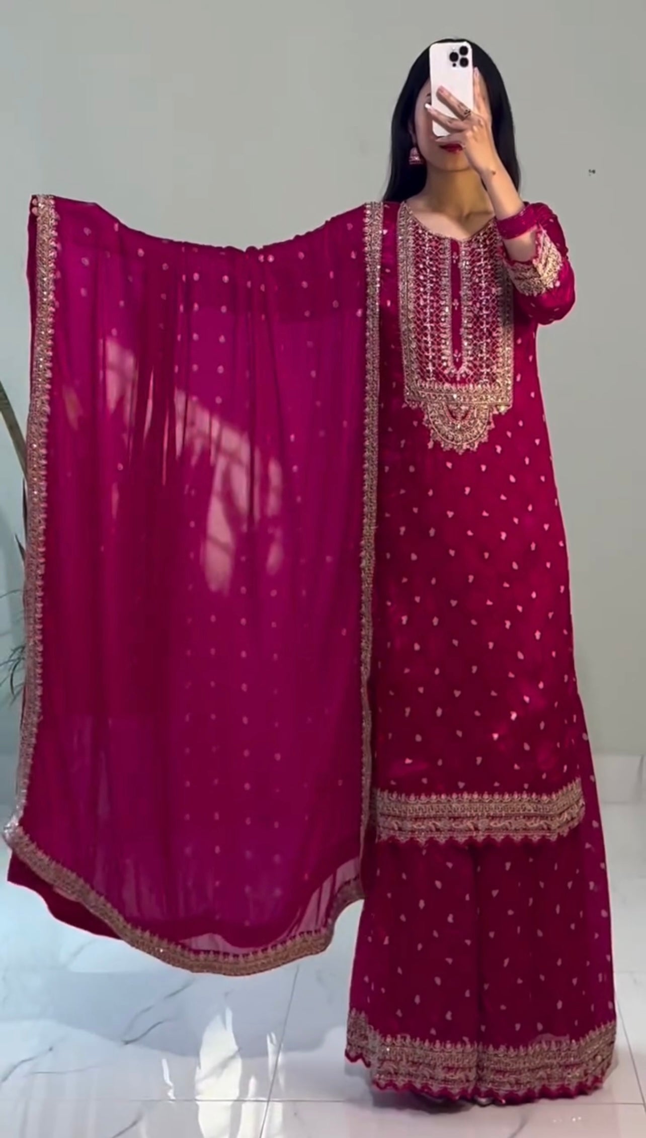 Designer Party Wear Look Fancy Top-Dupatta And Fully Stitched Sharara