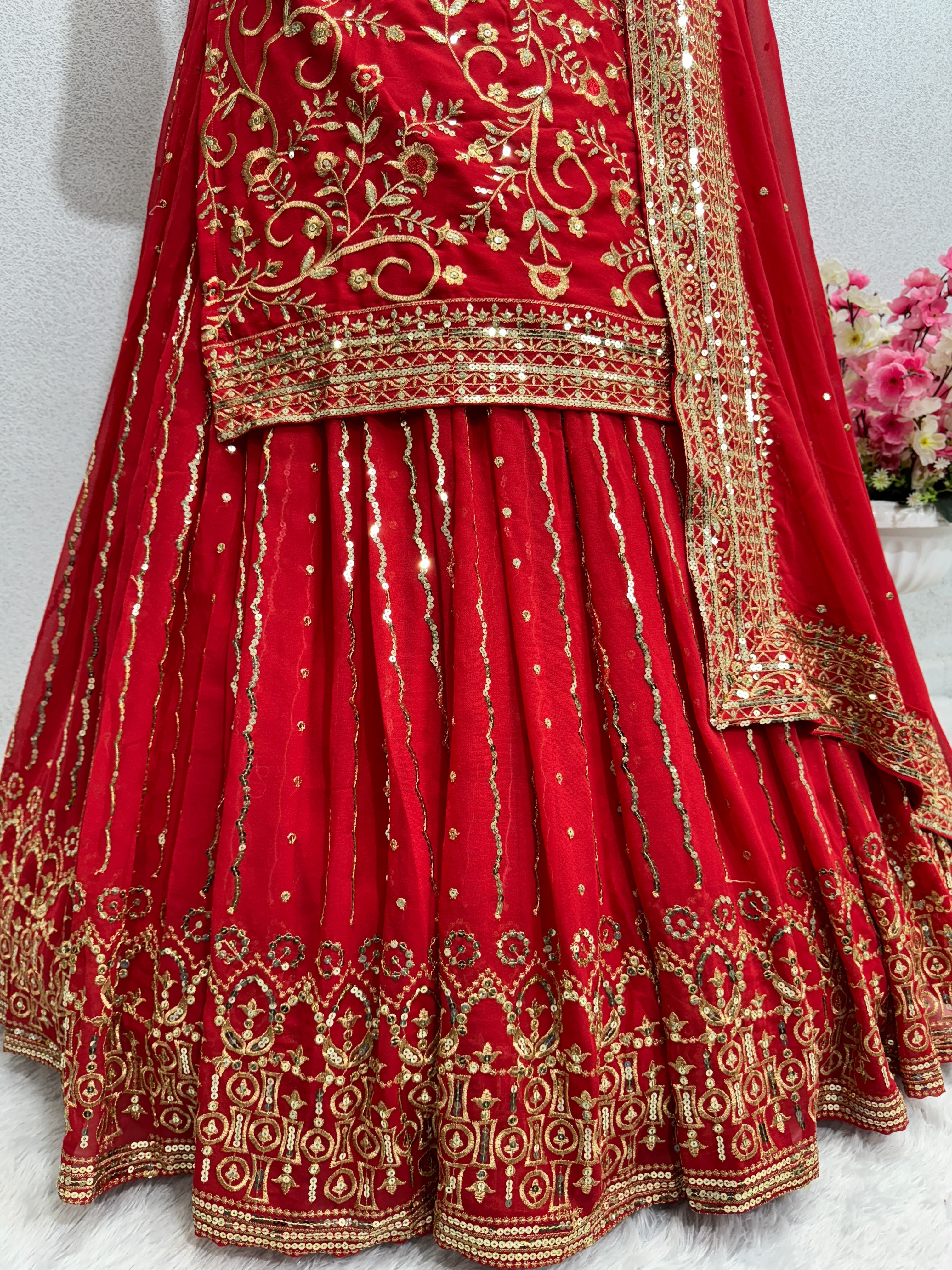 Beautiful Party Wear Top Lehenga And Fancy Dupatta
