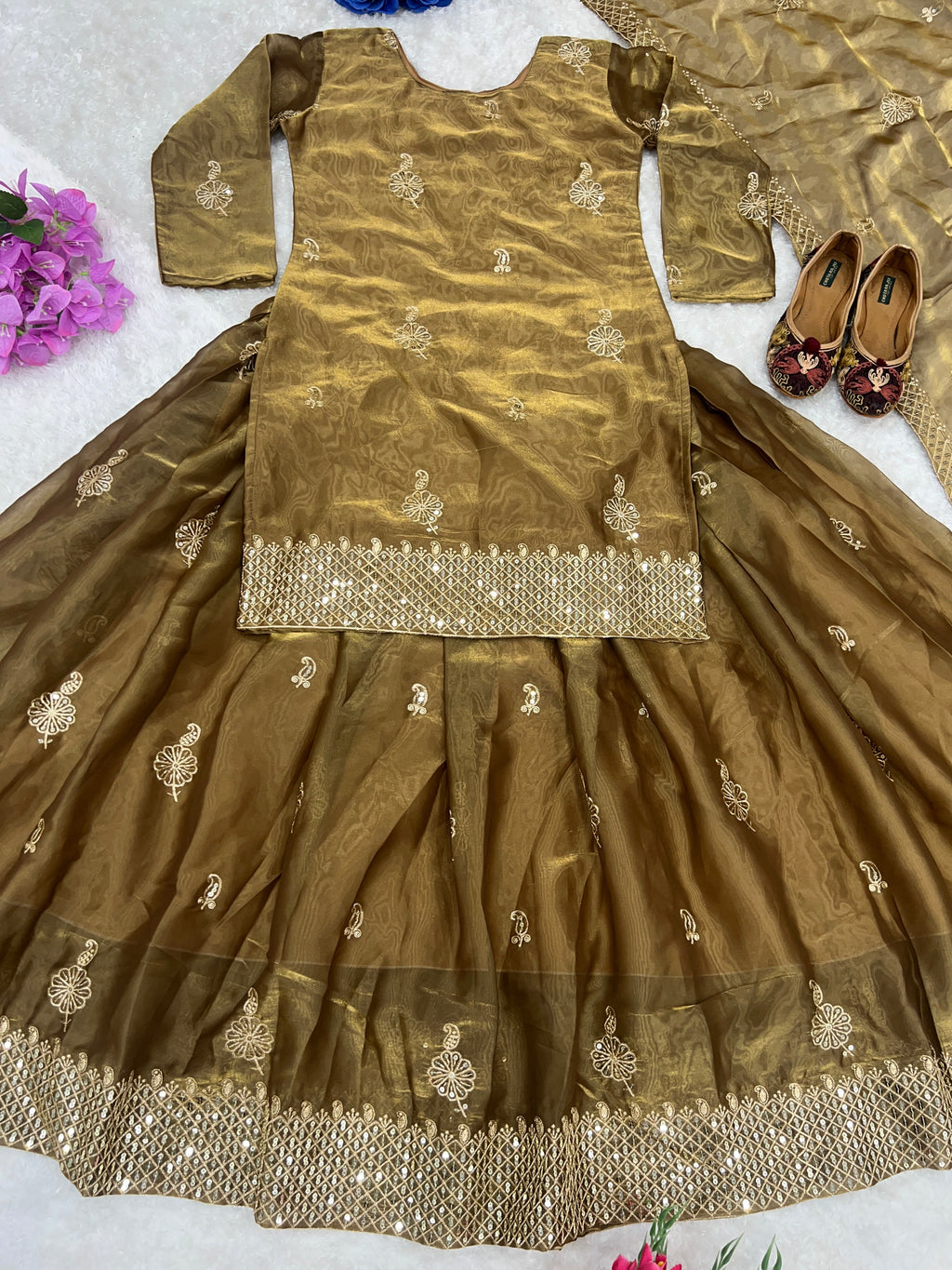 Party Wear Designer Top Lehenga And Beautiful Dupatta