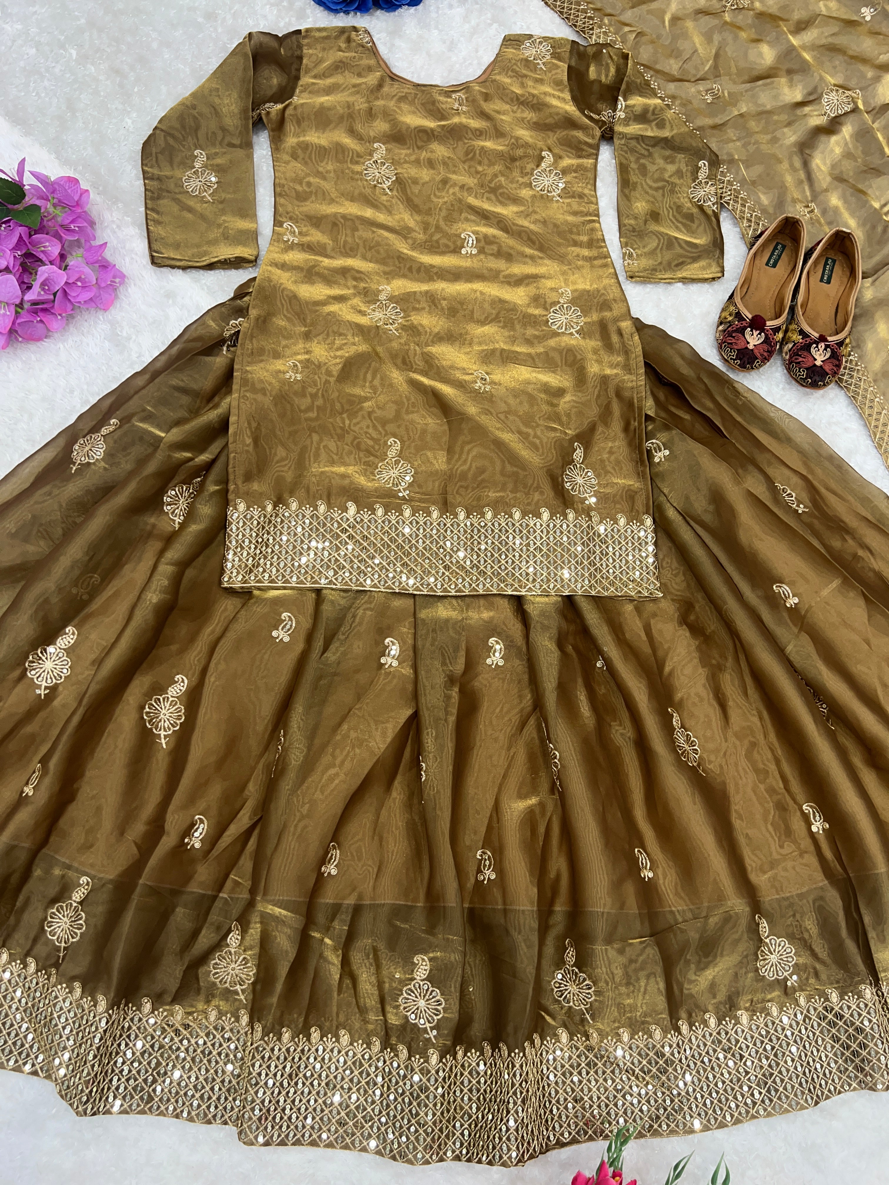 Party Wear Designer Top Lehenga And Beautiful Dupatta