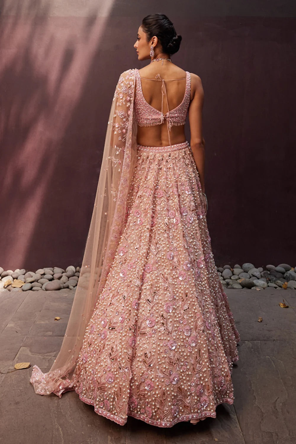 Designer Lehenga With Thread , Dori , Sequins & Pearl Beads Work