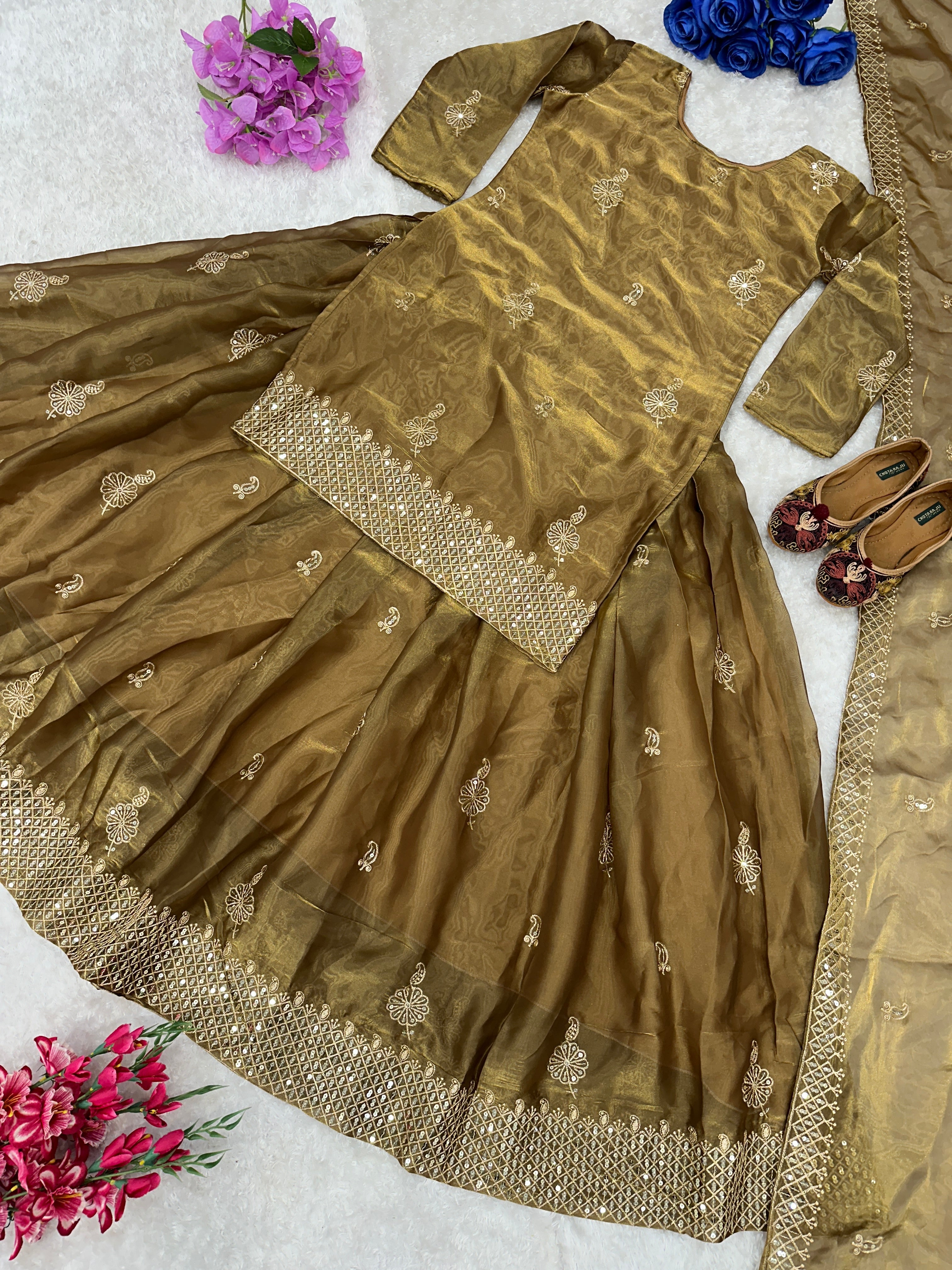 Party Wear Designer Top Lehenga And Beautiful Dupatta