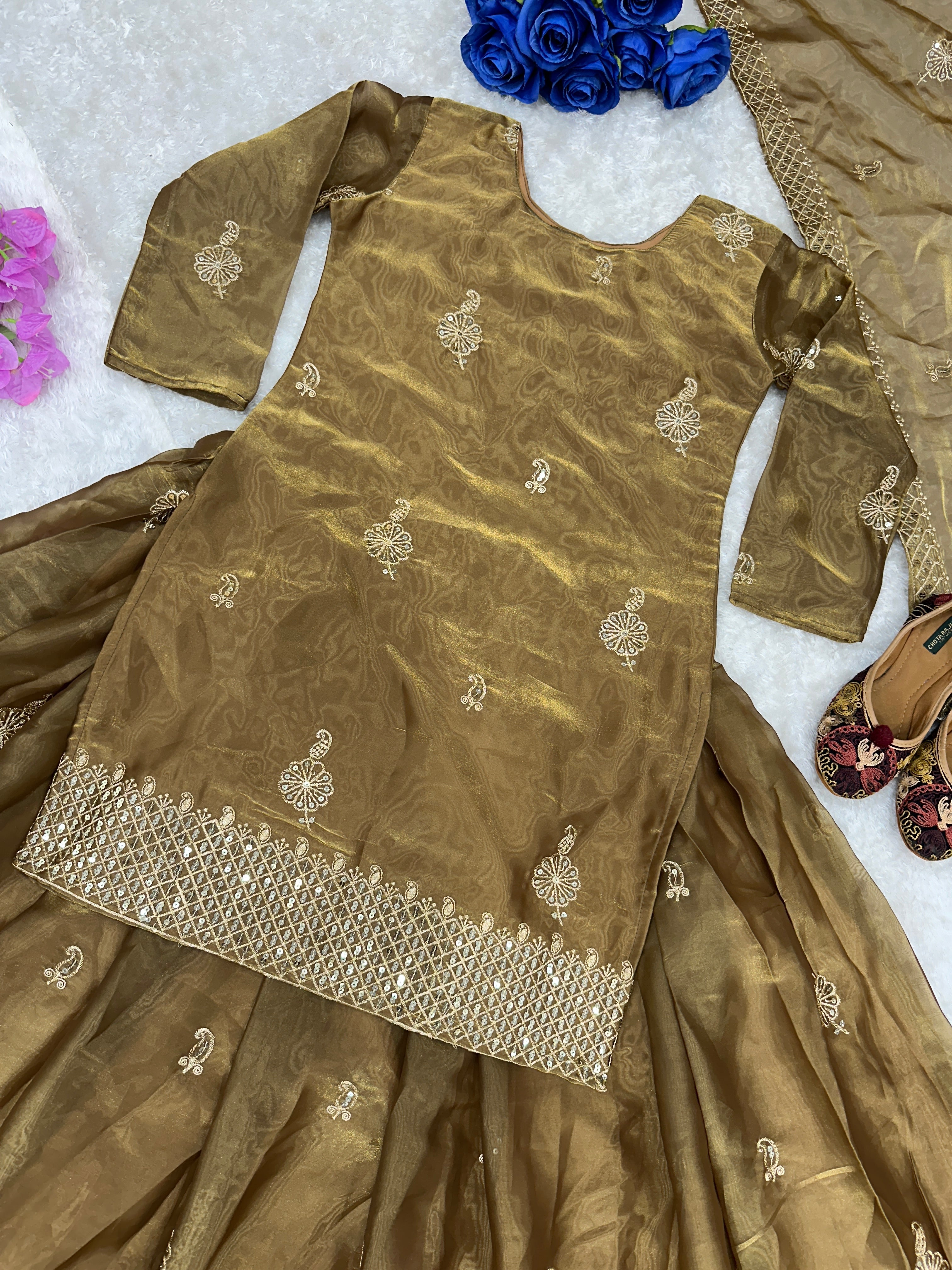 Party Wear Designer Top Lehenga And Beautiful Dupatta