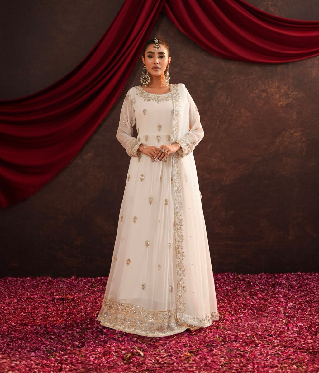 Beautiful Party Wear Gown -Pent And Dupatta With Embroidery Sequence Work