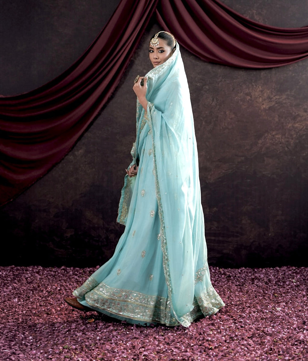 Beautiful Party Wear Gown -Pent And Dupatta With Embroidery Sequence Work