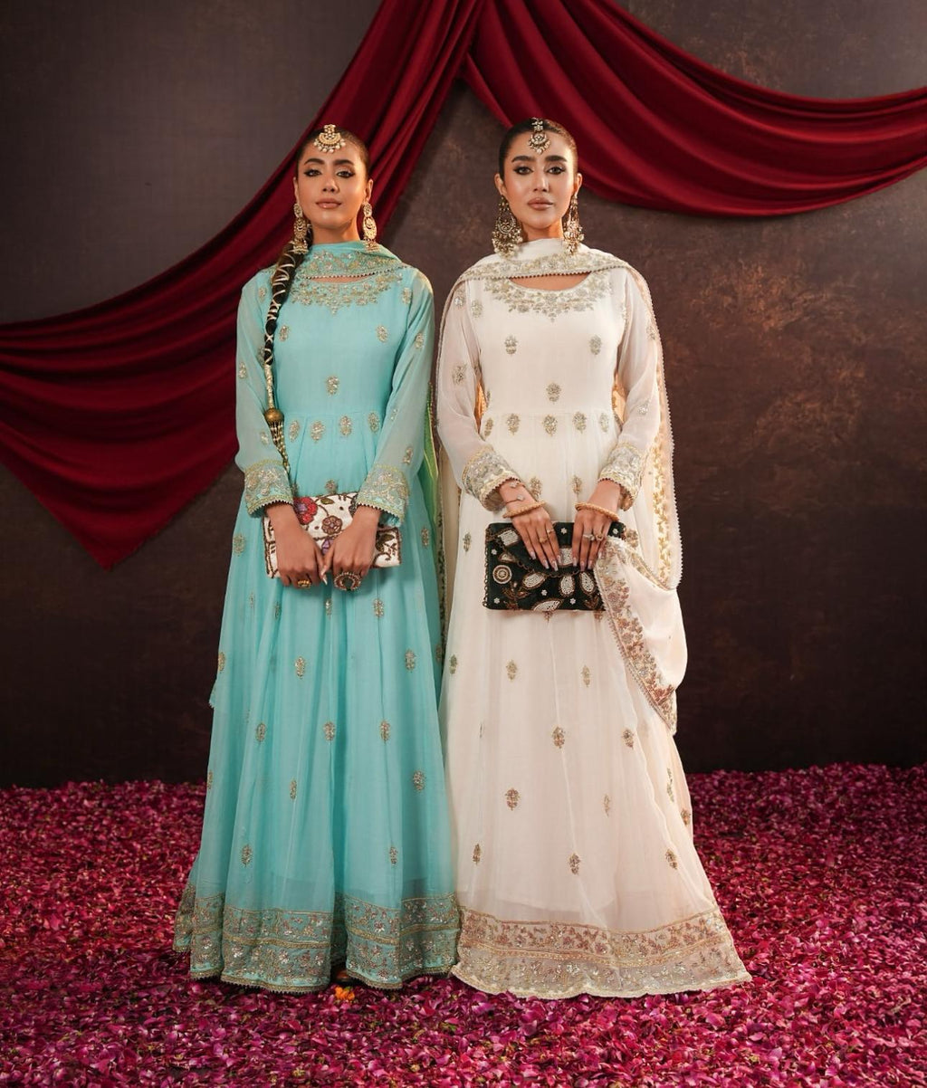 Beautiful Party Wear Gown -Pent And Dupatta With Embroidery Sequence Work