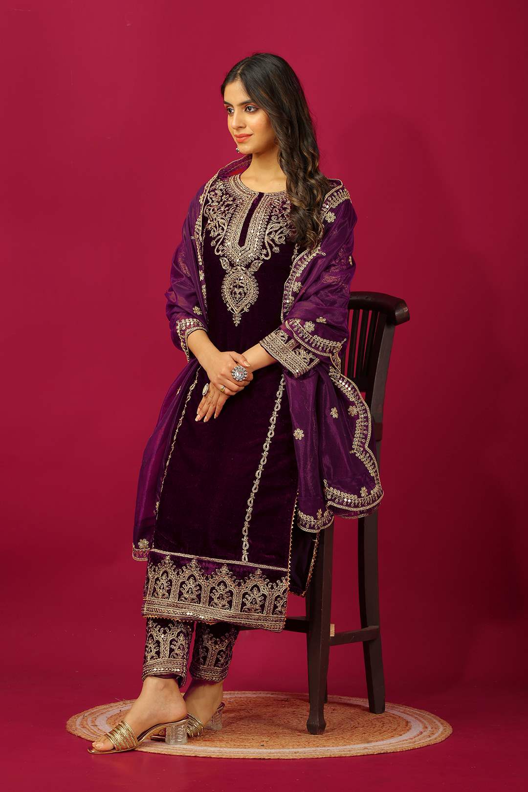 Designer Party Wear Look Top-Dupatta and Fully Stitched Bottom