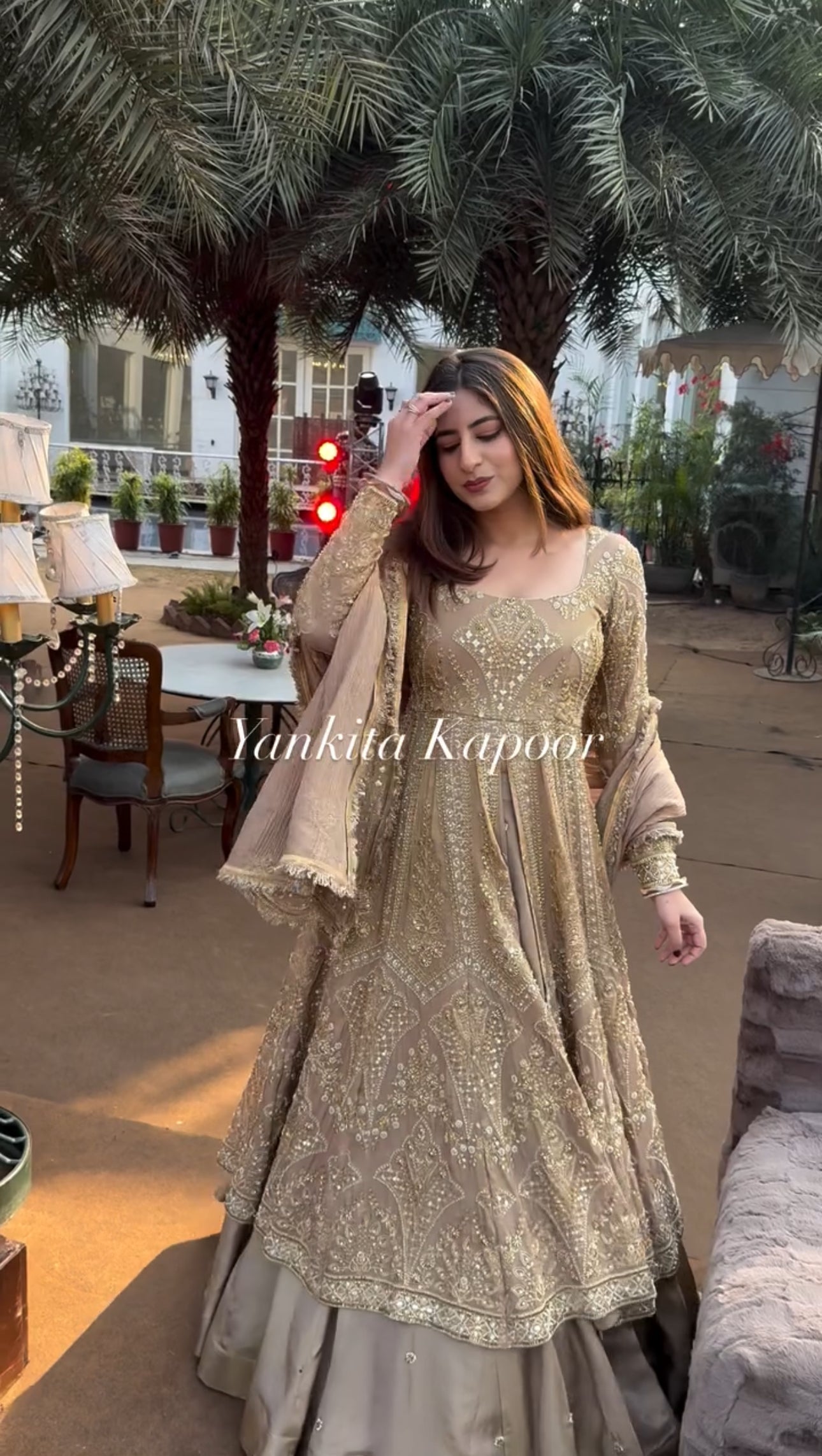 Designer Party Wear Look Gown With Lehenga With Dupatta