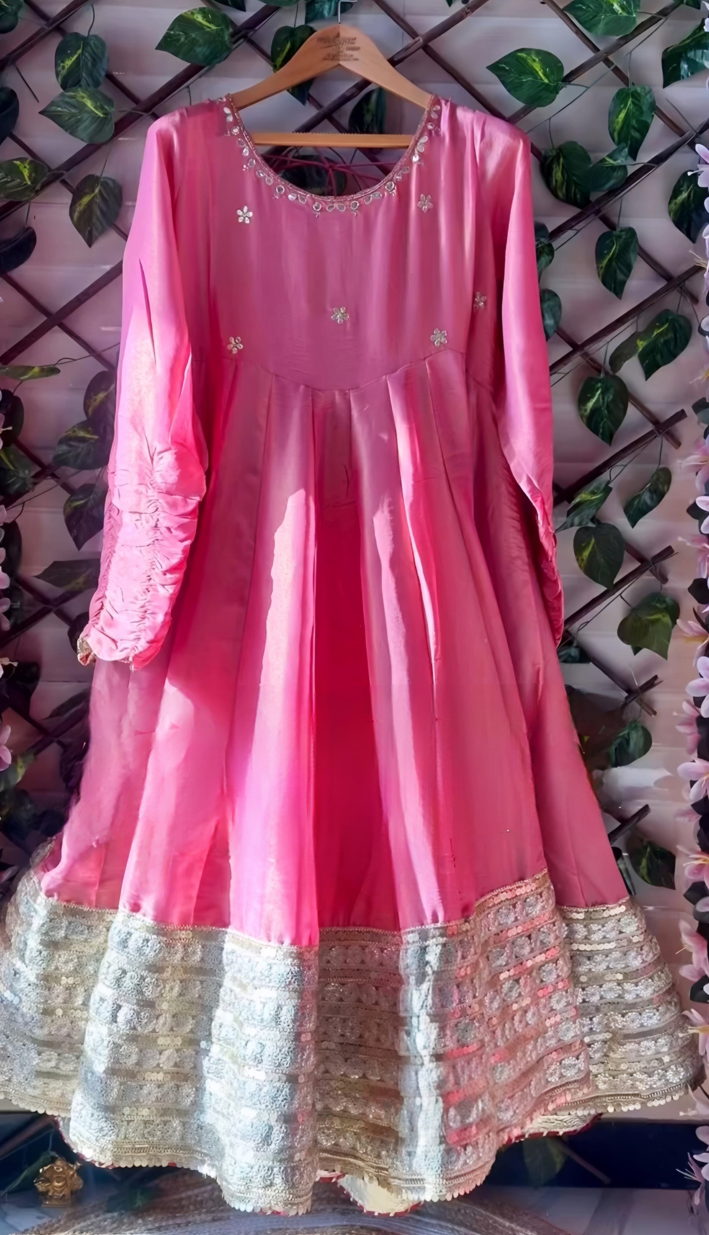 Designer Party Wear Anarkali Gown, Pent And Dupatta