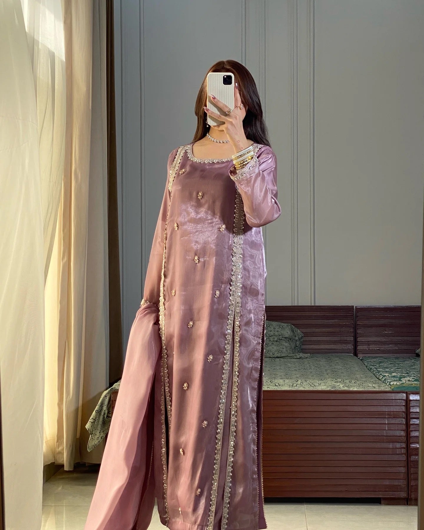 Designer Party Wear Look Top Plazzo & Dupatta Set