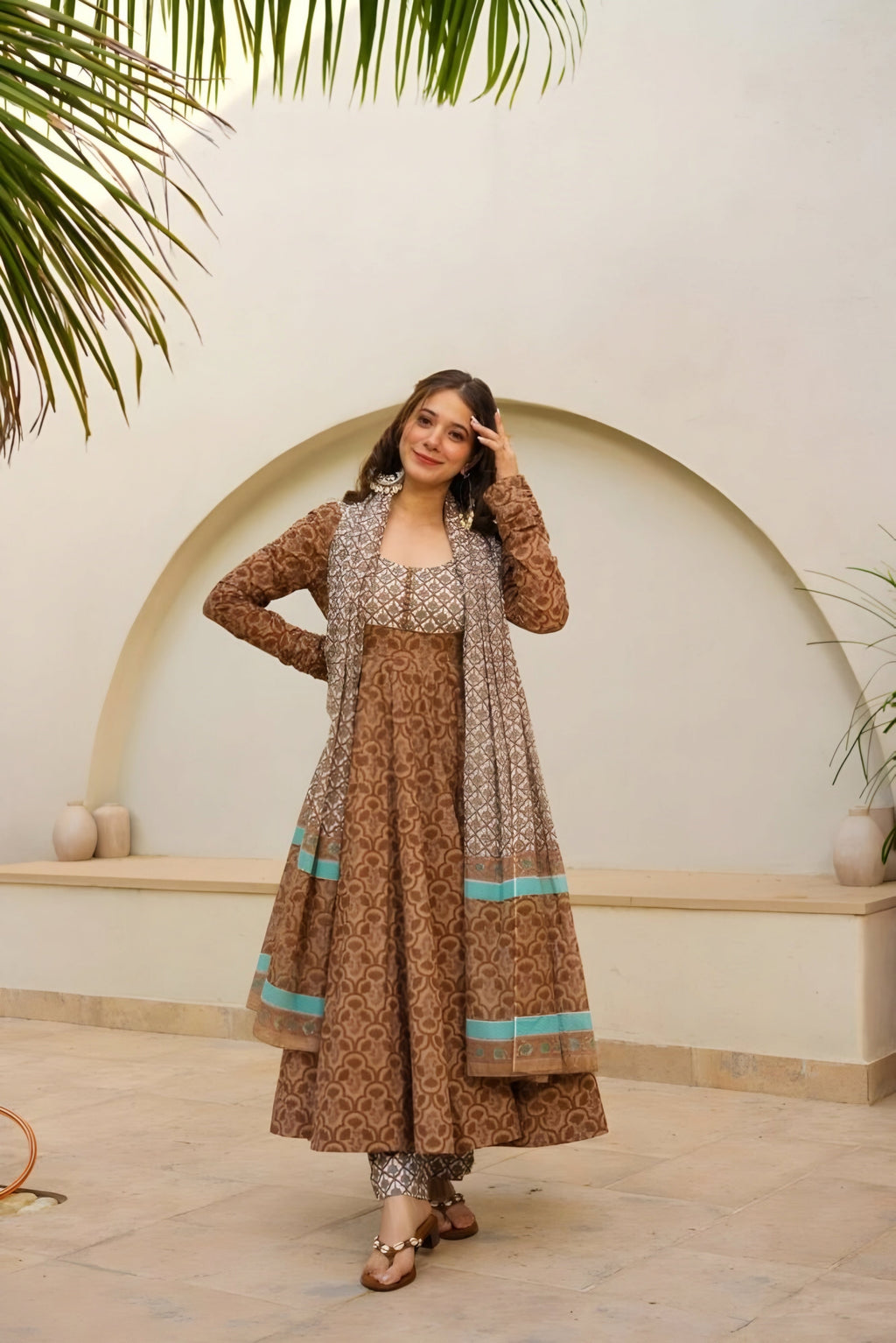 Party Wear Beautiful Anarkali Suit, Pent And Dupatta
