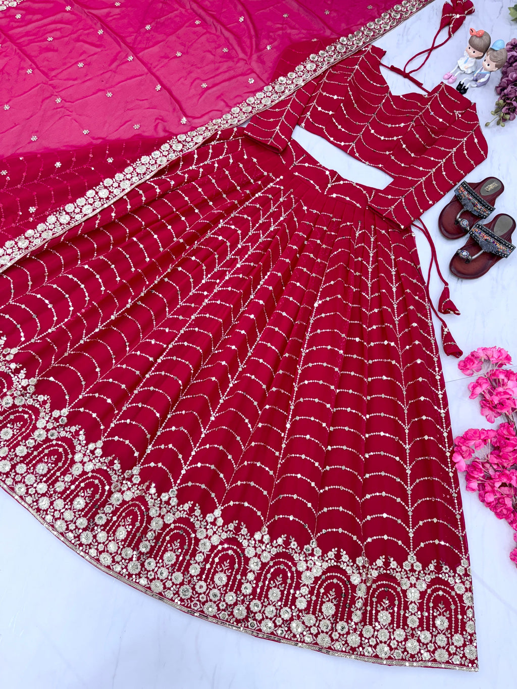 Designer Lehenga-Choli With Embroidery Sequence Work