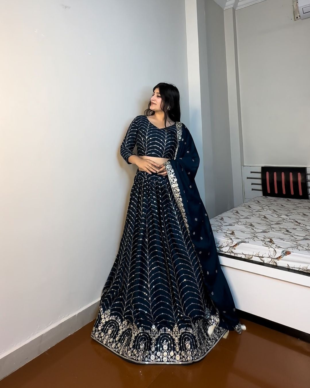 Designer Lehenga-Choli With Embroidery Sequence Work