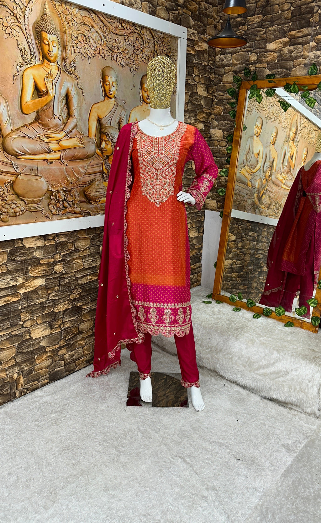 Beautiful Party Wear look Top Bottom And Dupatta