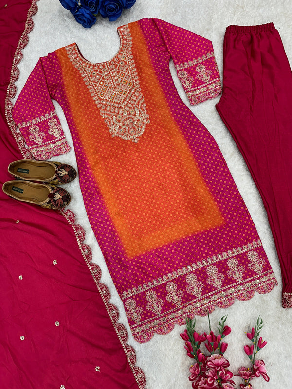 Beautiful Party Wear look Top Bottom And Dupatta
