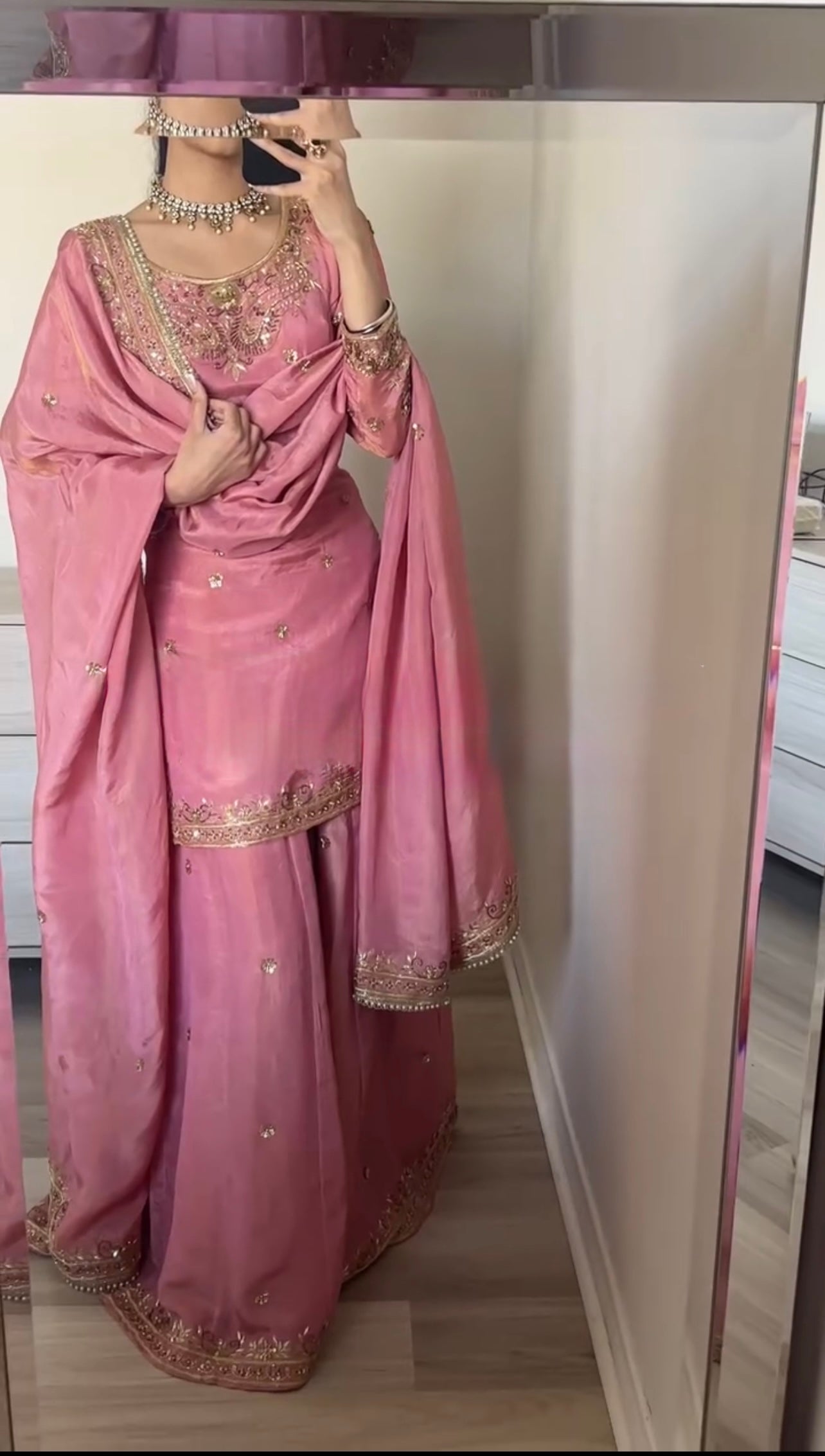 Designer Party Wear Look Top-Plazzo And Dupatta With Heavy Embroidery Work