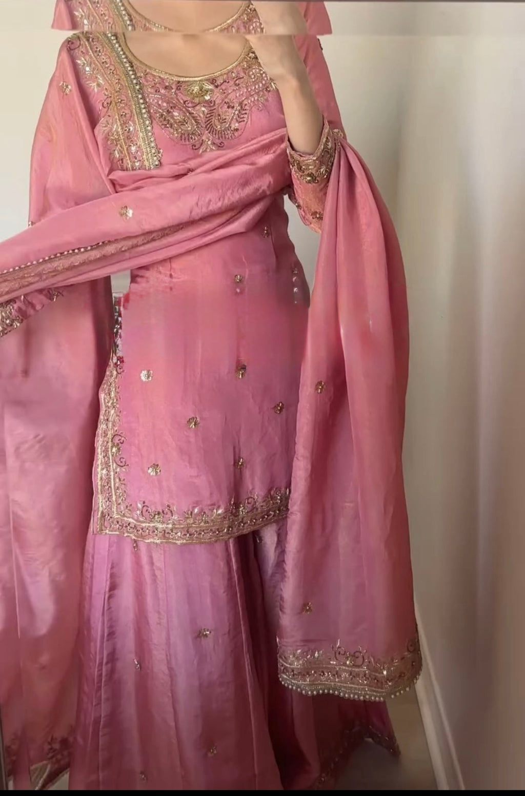 Designer Party Wear Look Top-Plazzo And Dupatta With Heavy Embroidery Work