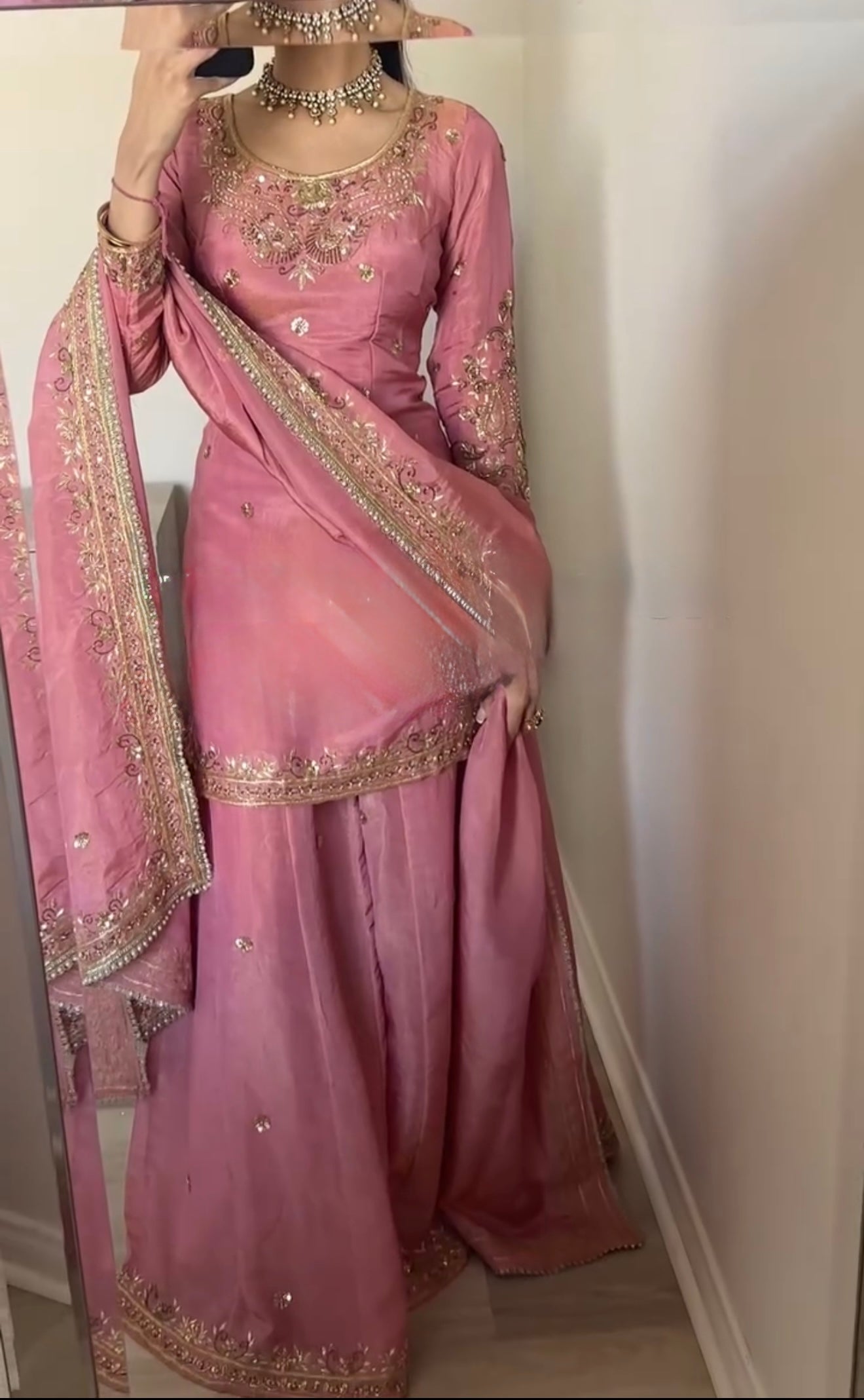 Designer Party Wear Look Top-Plazzo And Dupatta With Heavy Embroidery Work