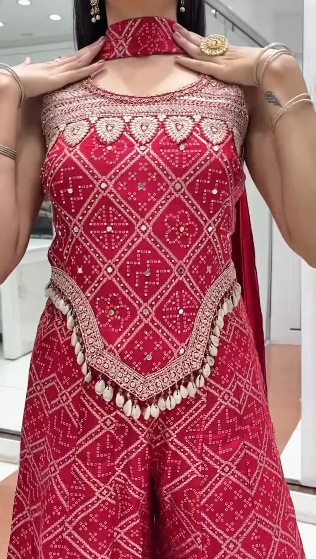 Beautiful Party Wear Look Top-Bottom And Dupatta