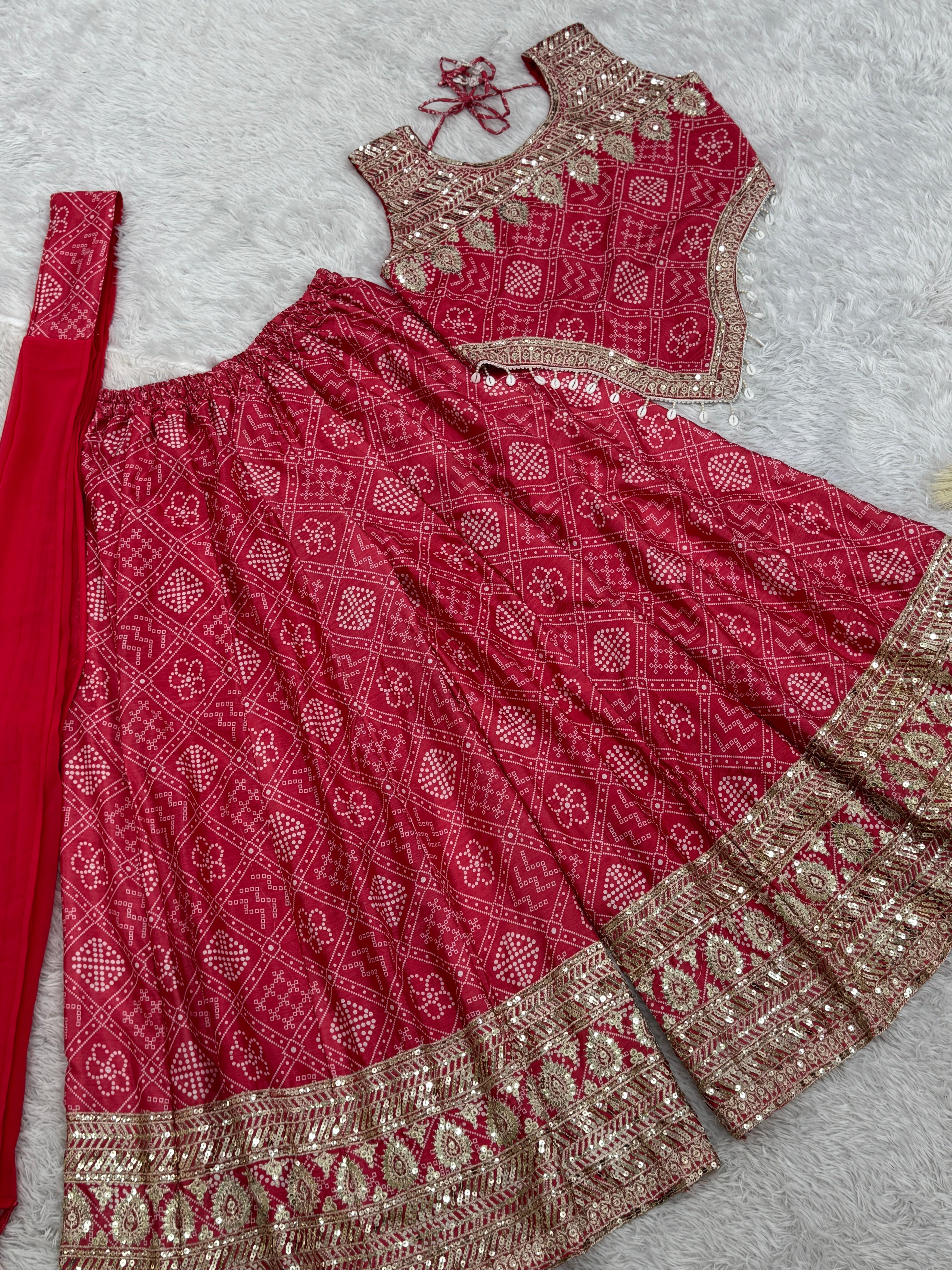 Beautiful Party Wear Look Top-Bottom And Dupatta