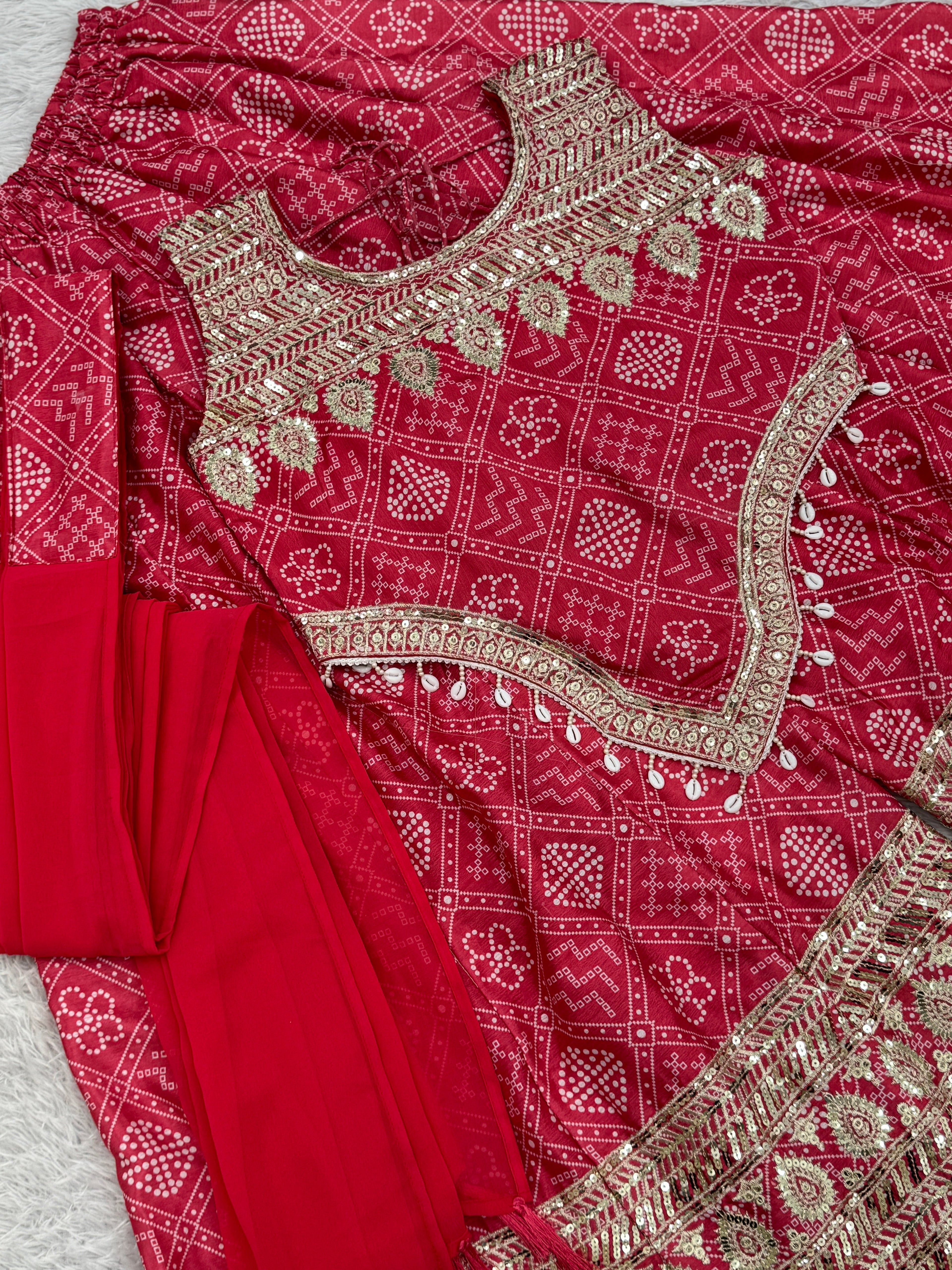 Beautiful Party Wear Look Top-Bottom And Dupatta