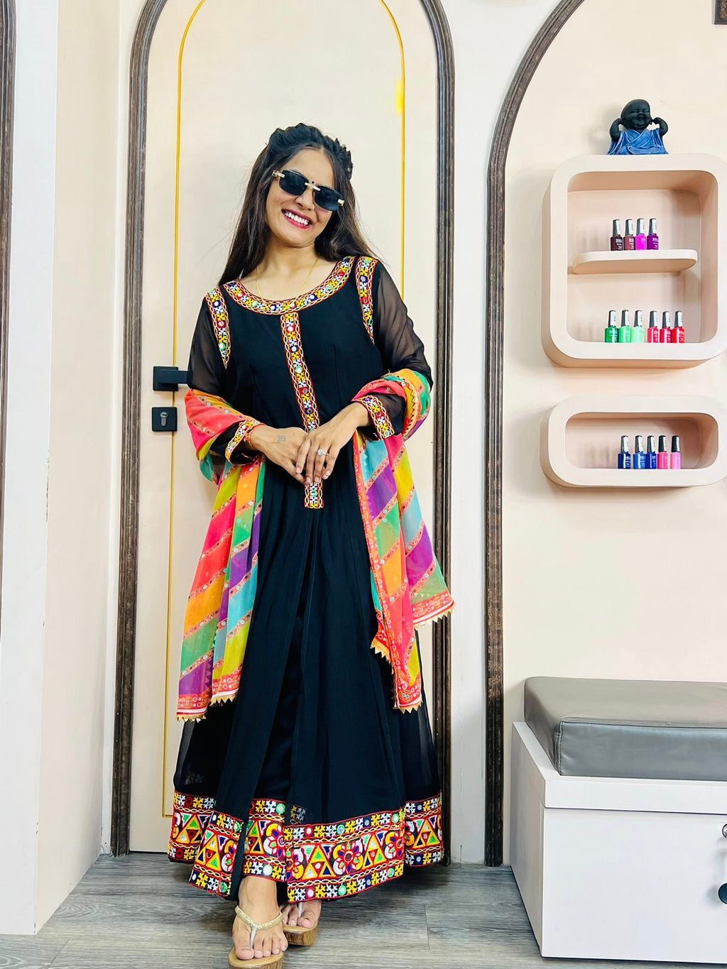 Designer Anarkali Gown, Pent And Beautiful Dupatta